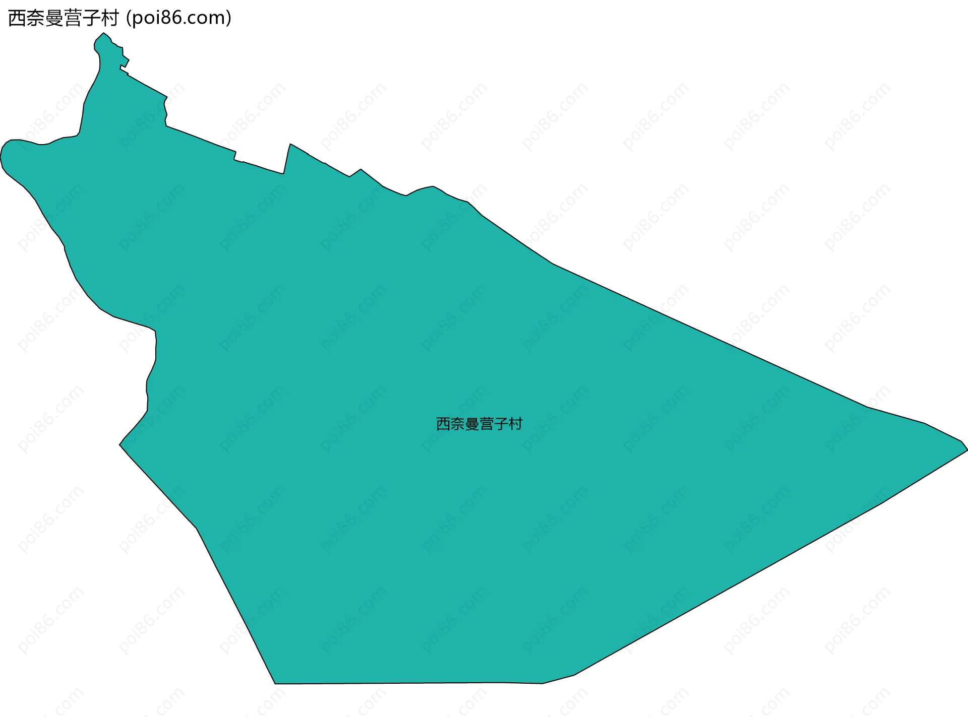 西奈曼营子村边界地图