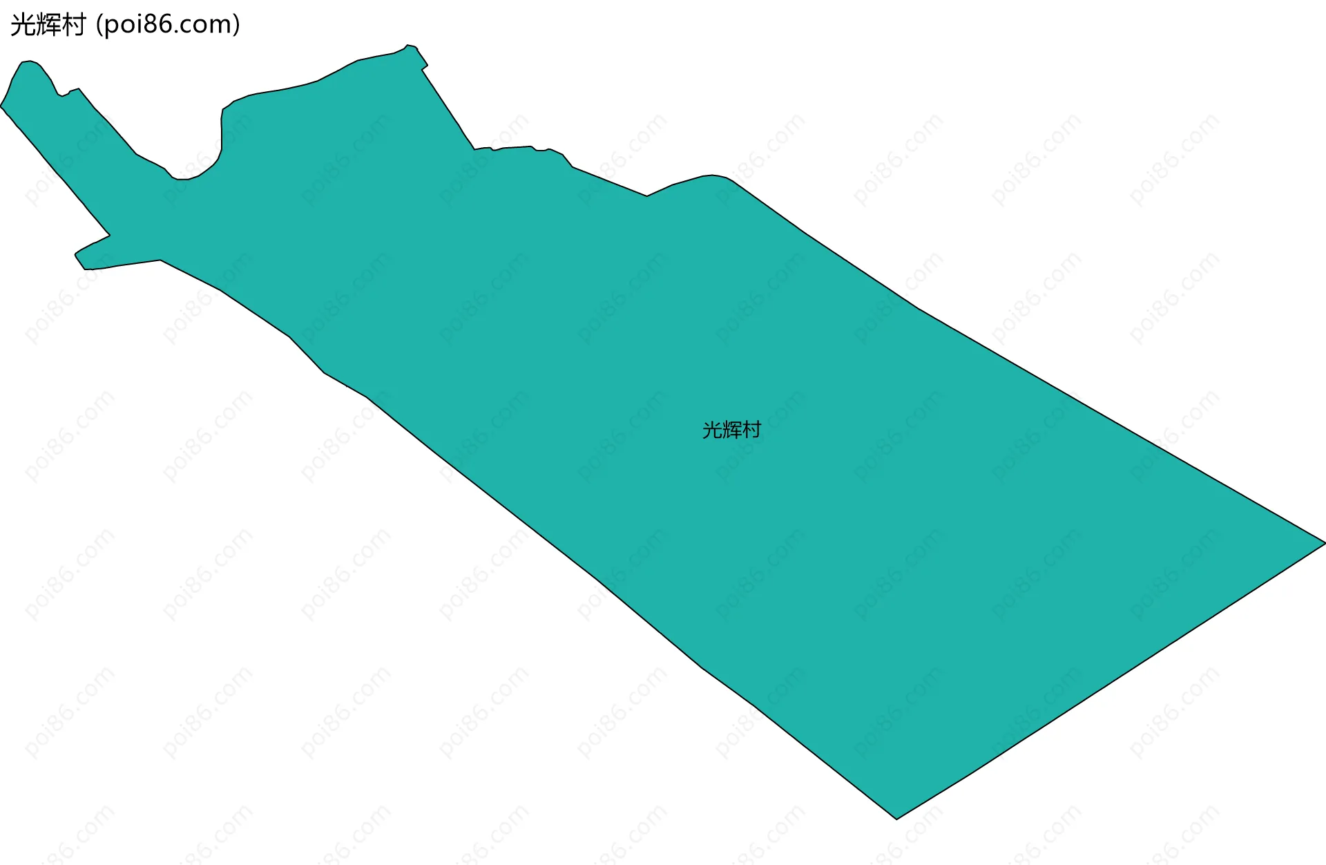 光辉村边界地图