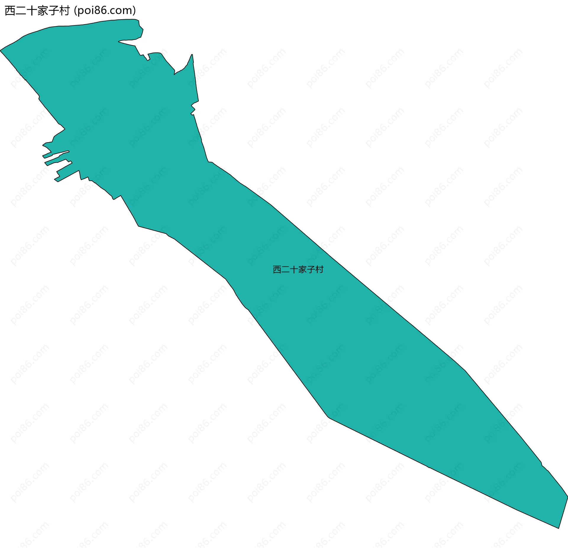 西二十家子村边界地图