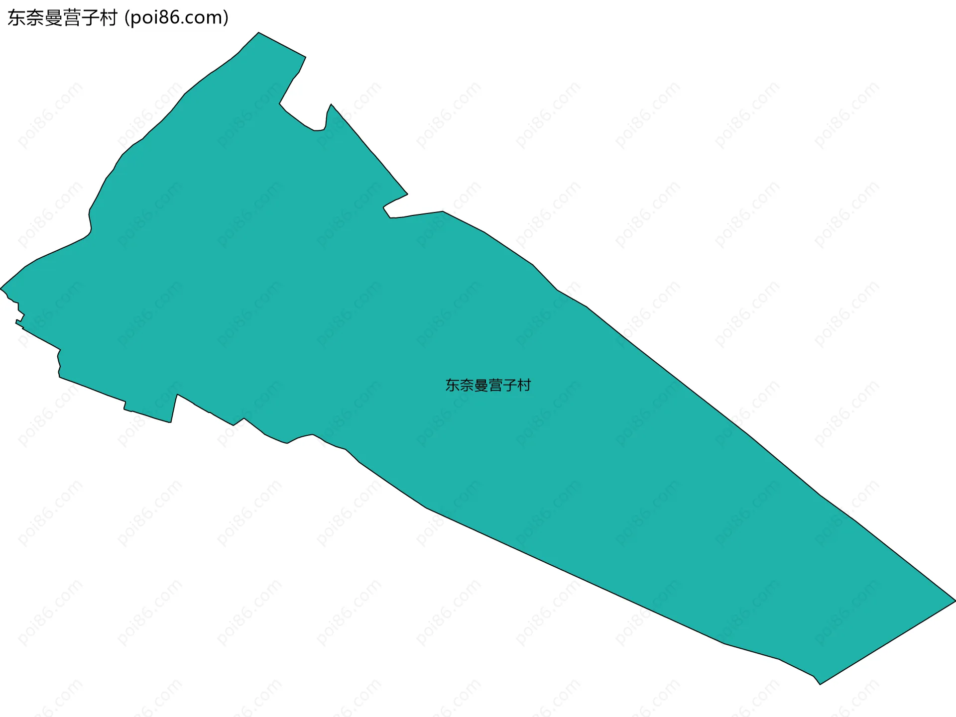 东奈曼营子村边界地图