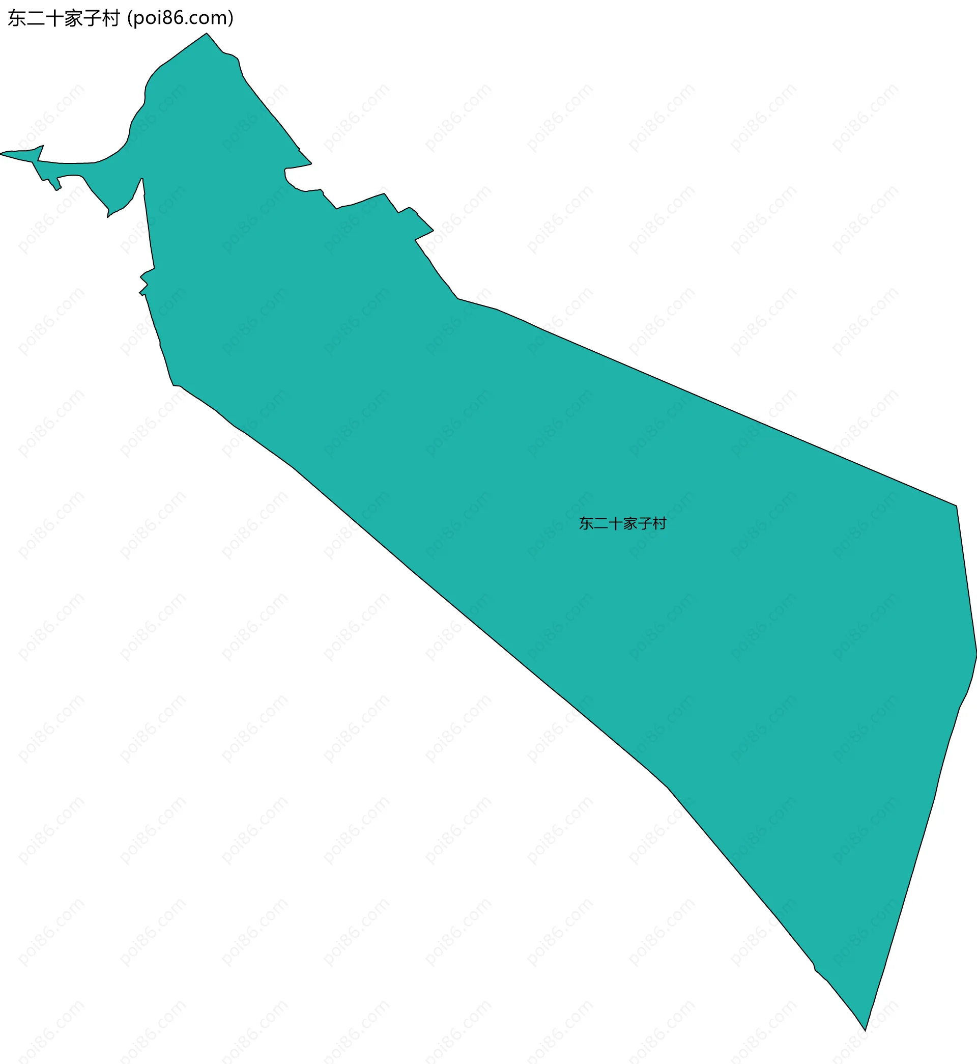 东二十家子村边界地图