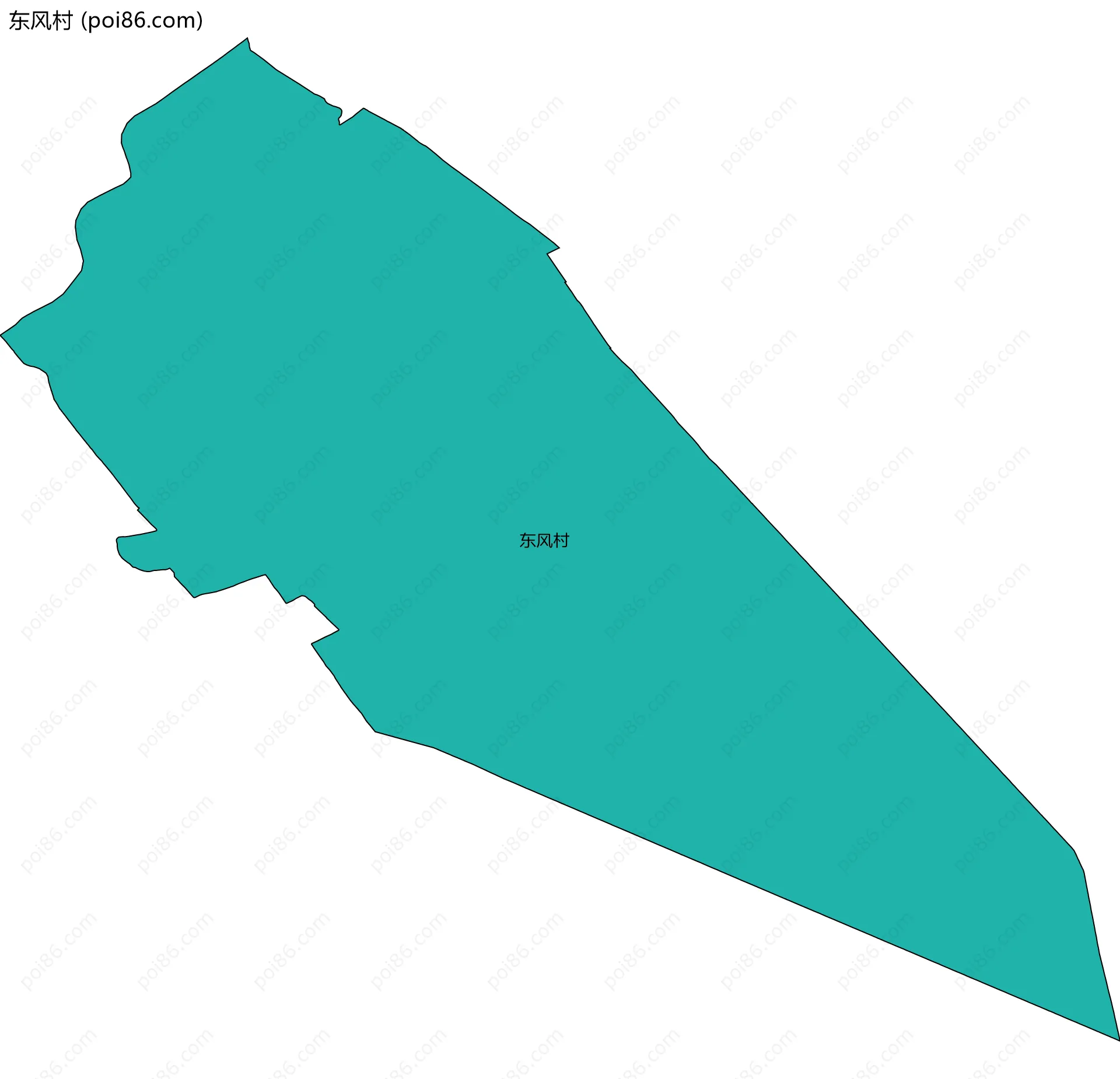 东风村边界地图