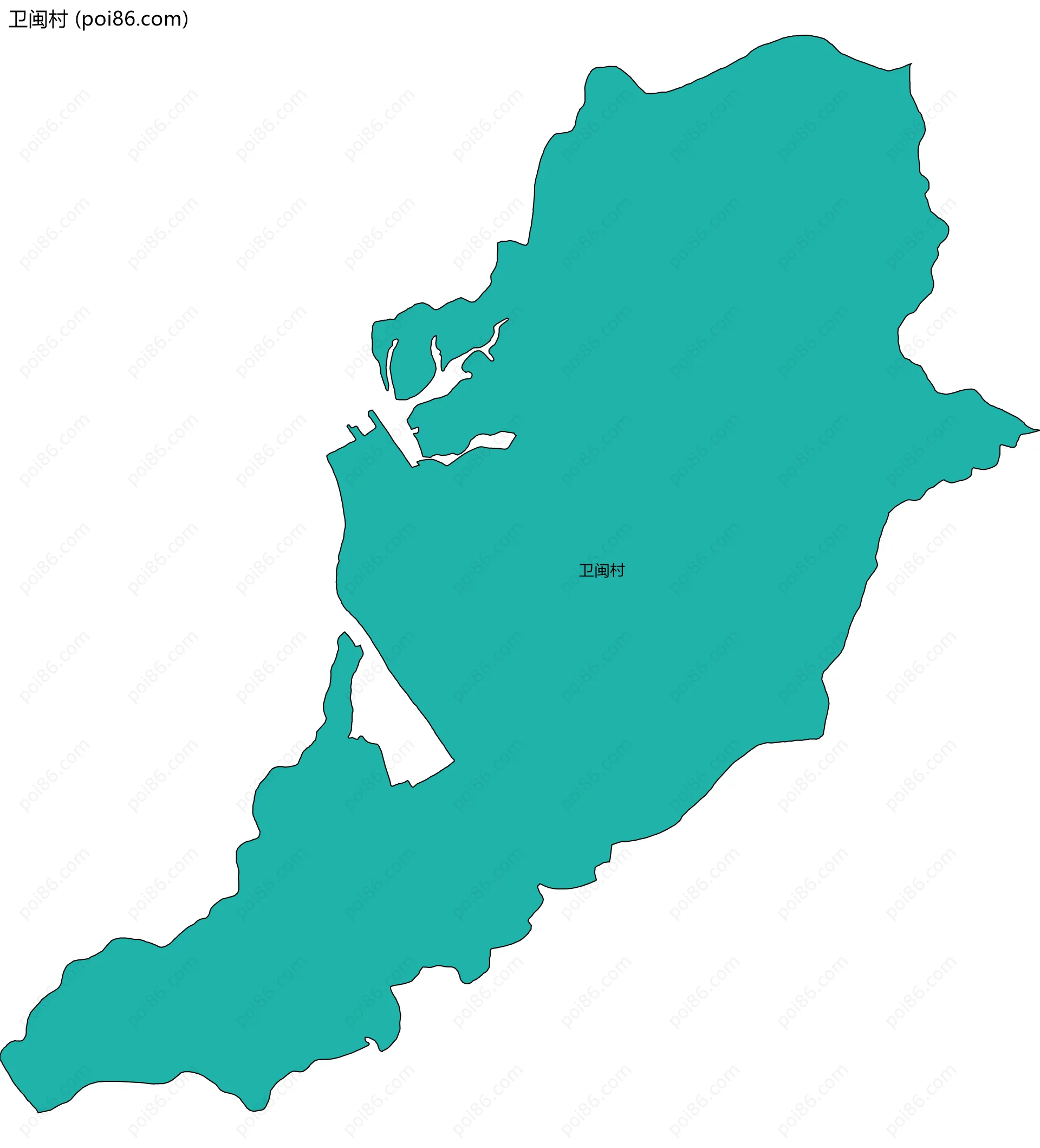 卫闽村边界地图