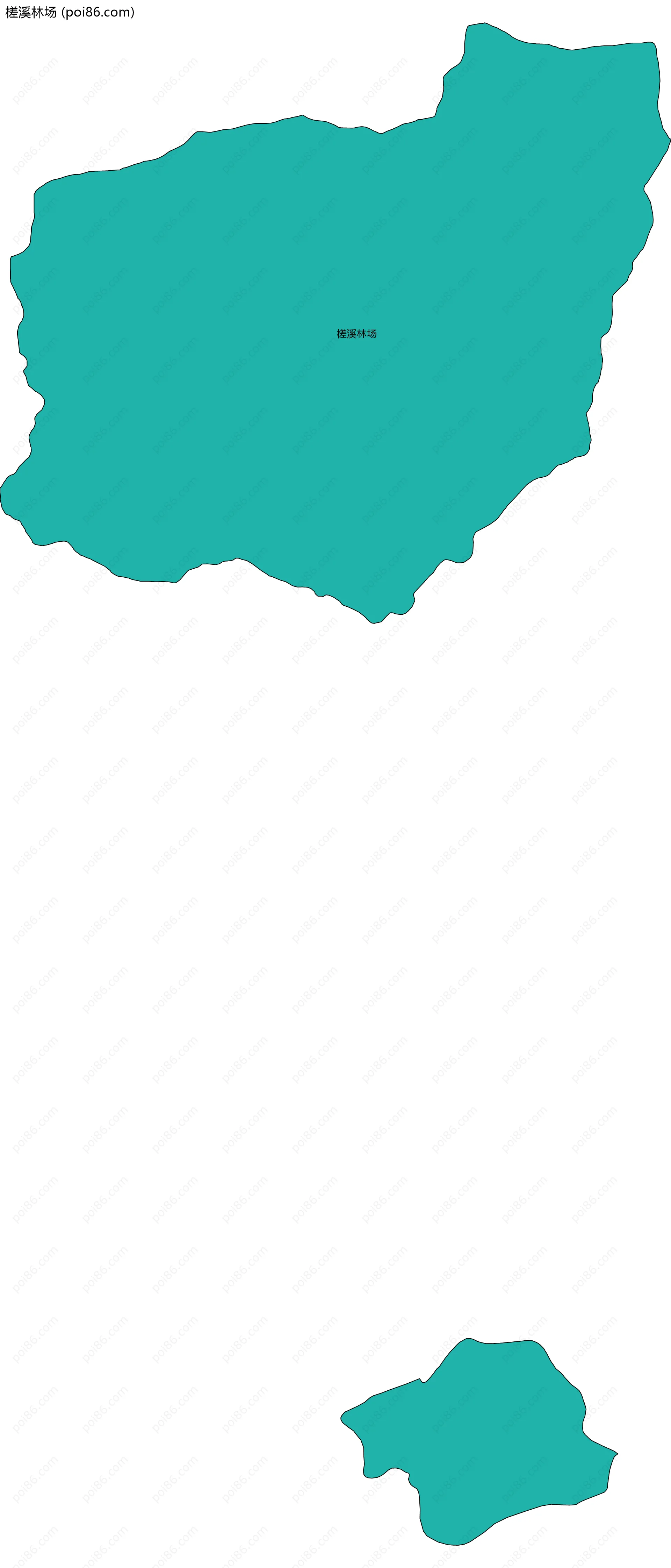 槎溪林场边界地图