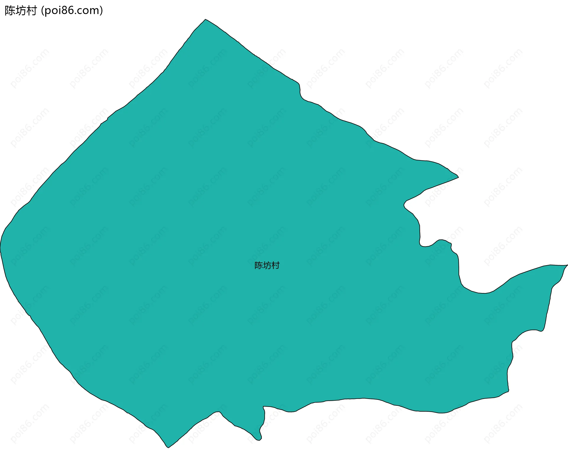 陈坊村边界地图