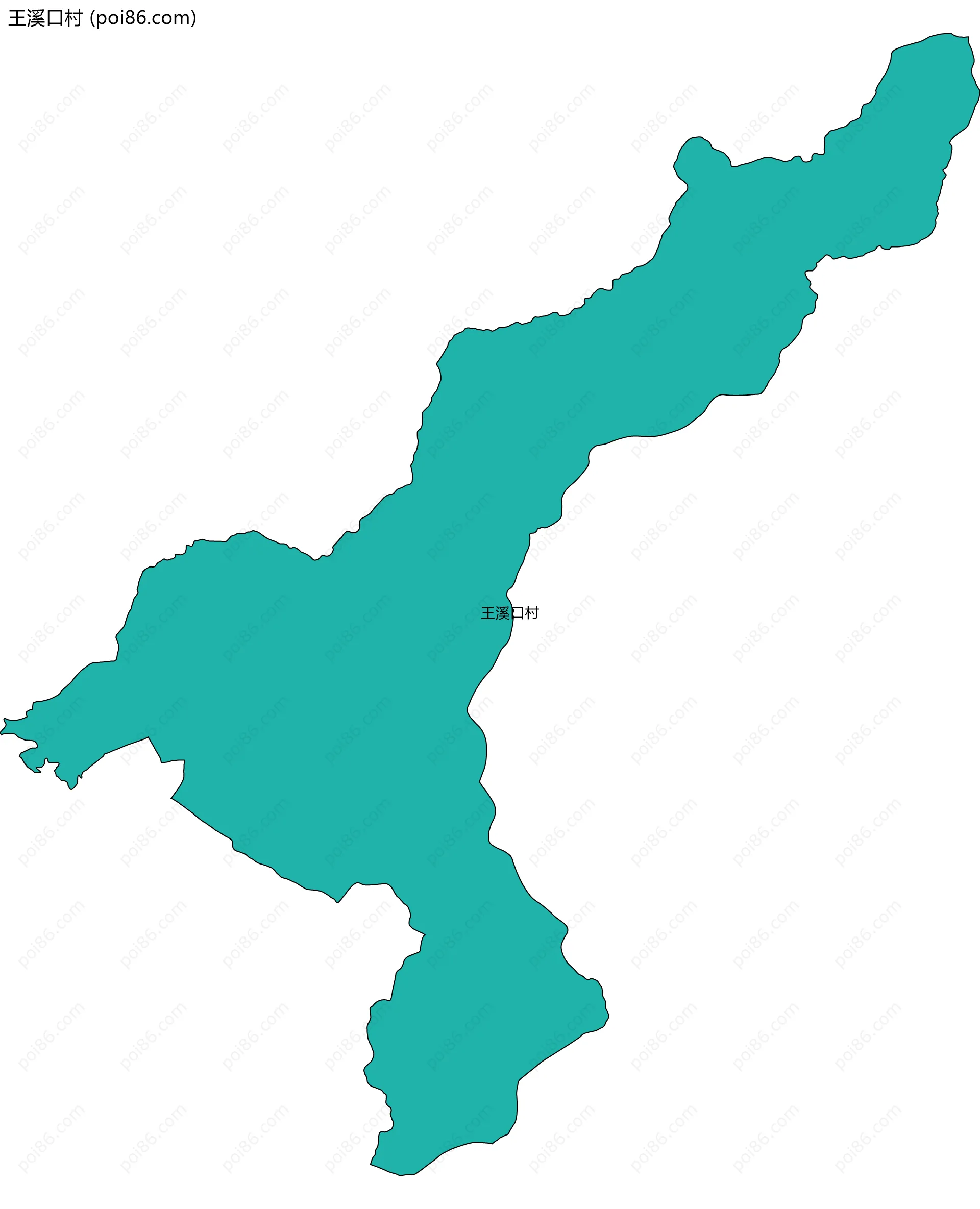 王溪口村边界地图