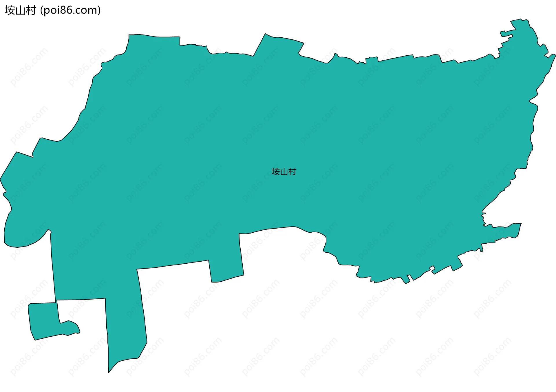 垵山村边界地图