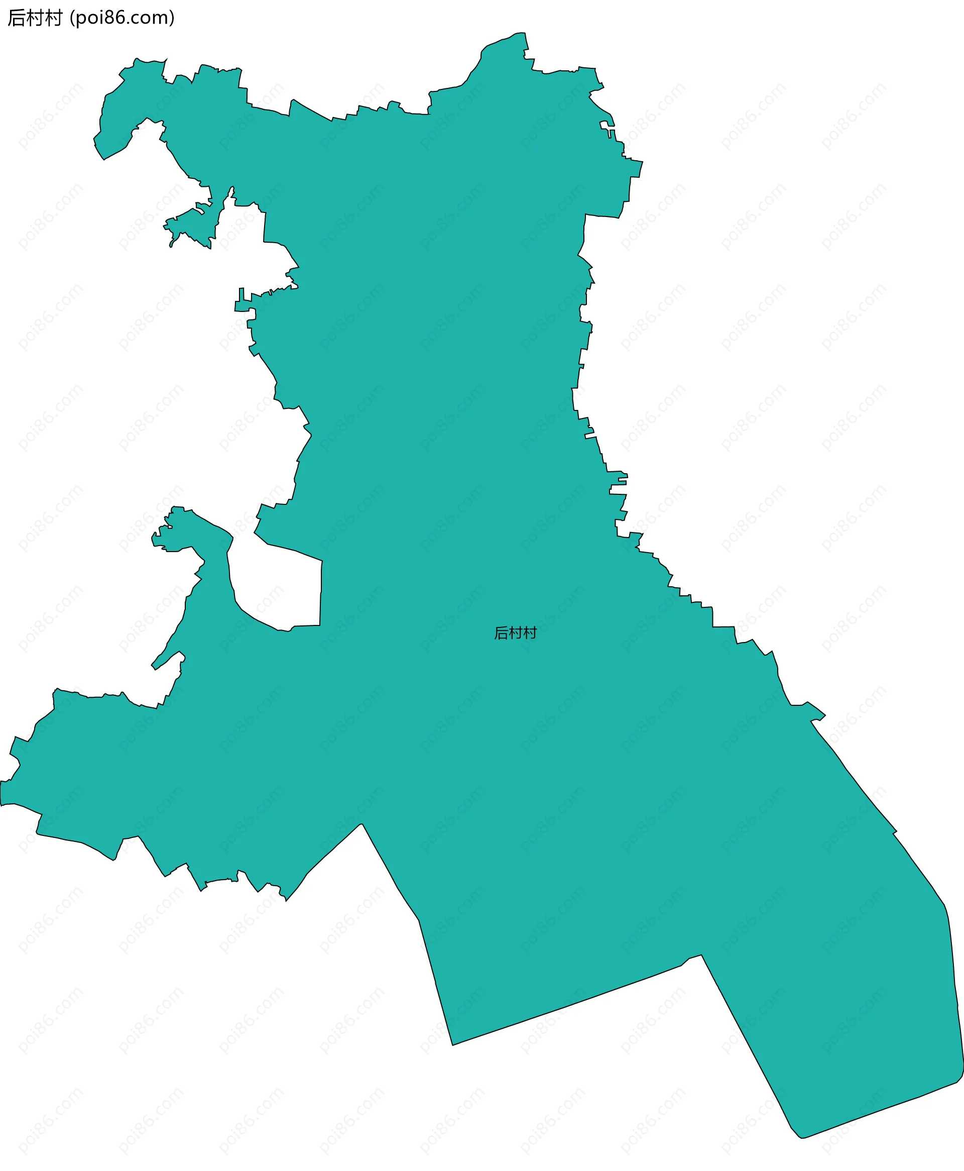 后村村边界地图