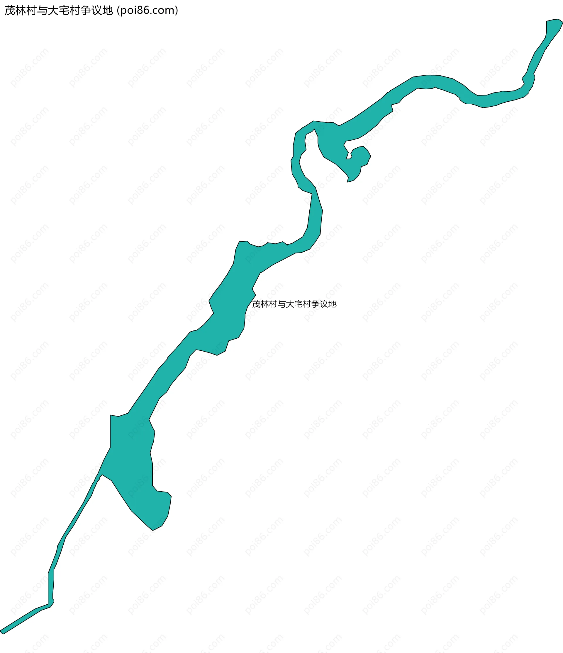 茂林村与大宅村争议地边界地图