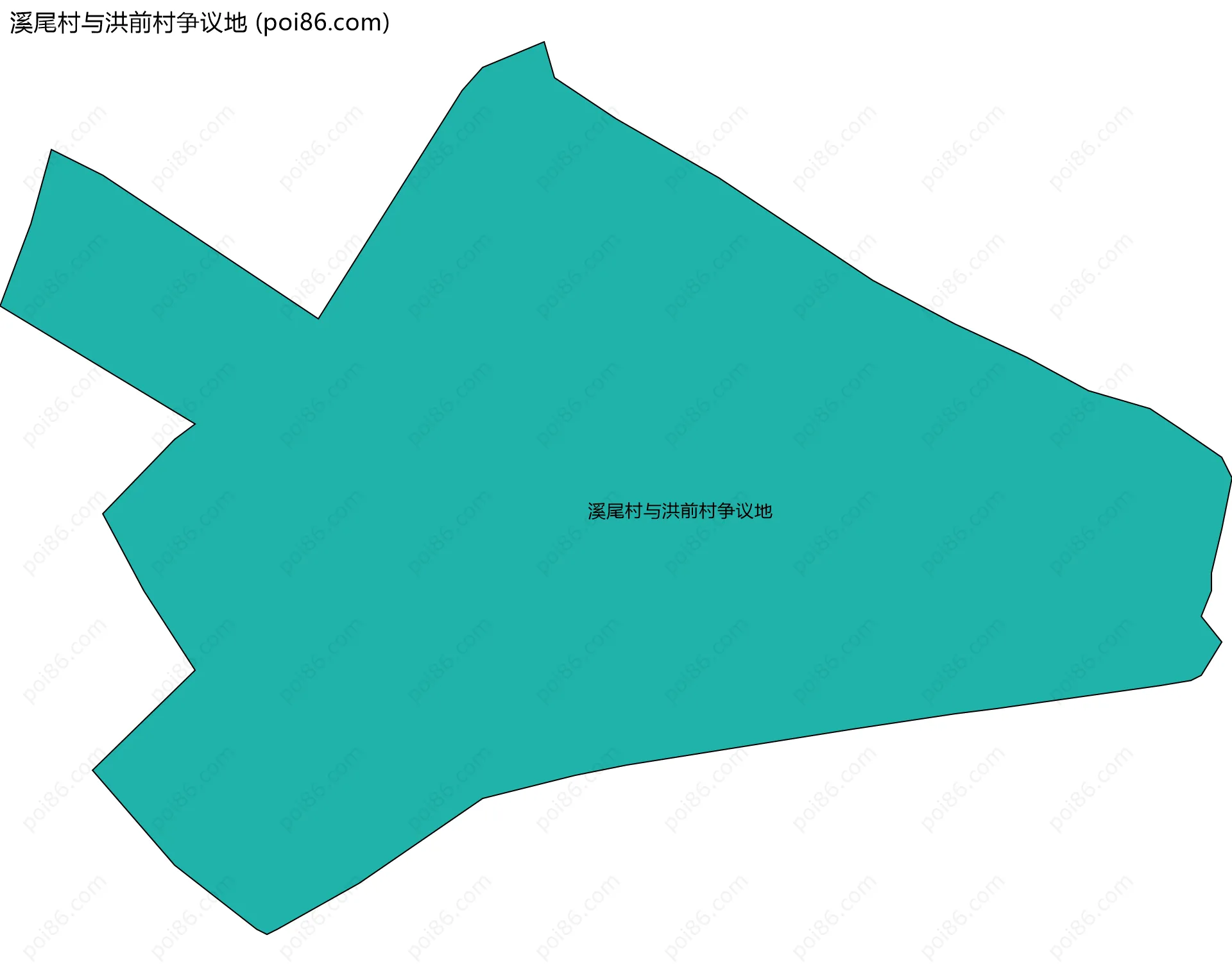 溪尾村与洪前村争议地边界地图