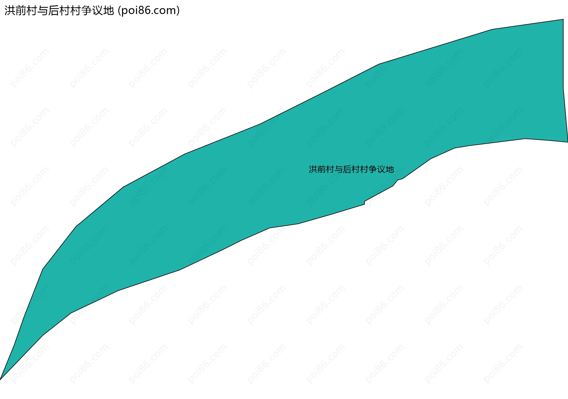 洪前村与后村村争议地边界地图