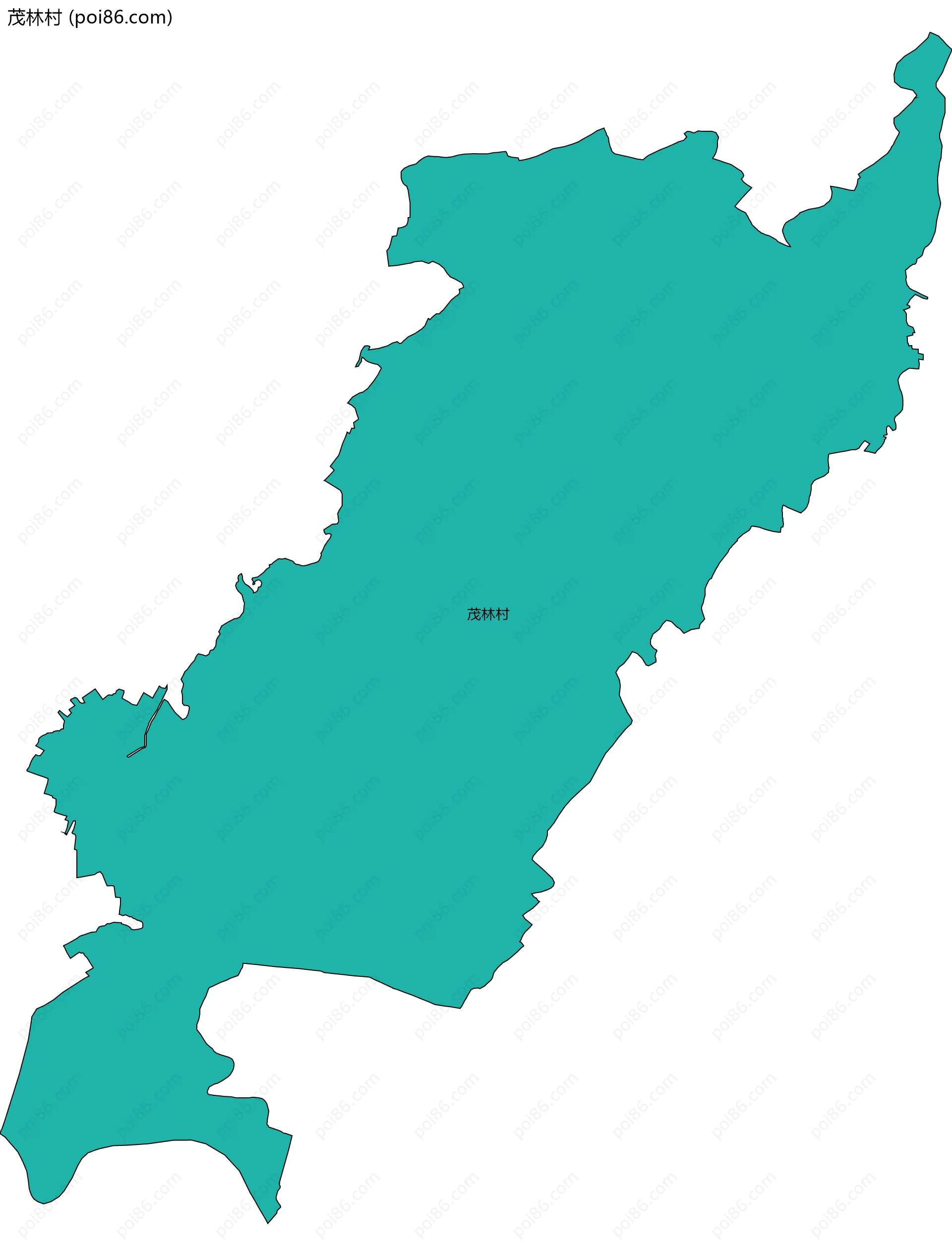 茂林村边界地图