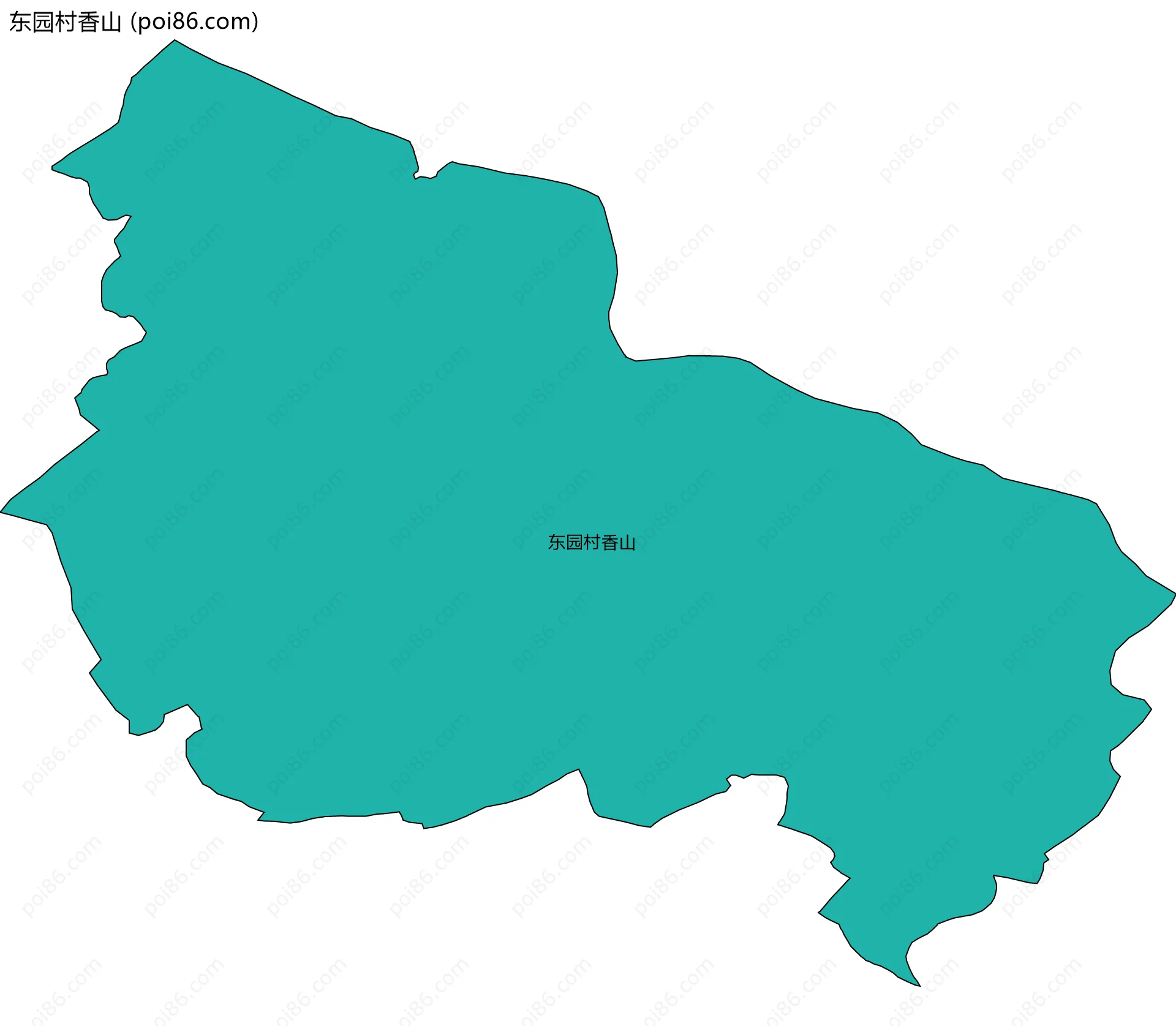东园村香山边界地图