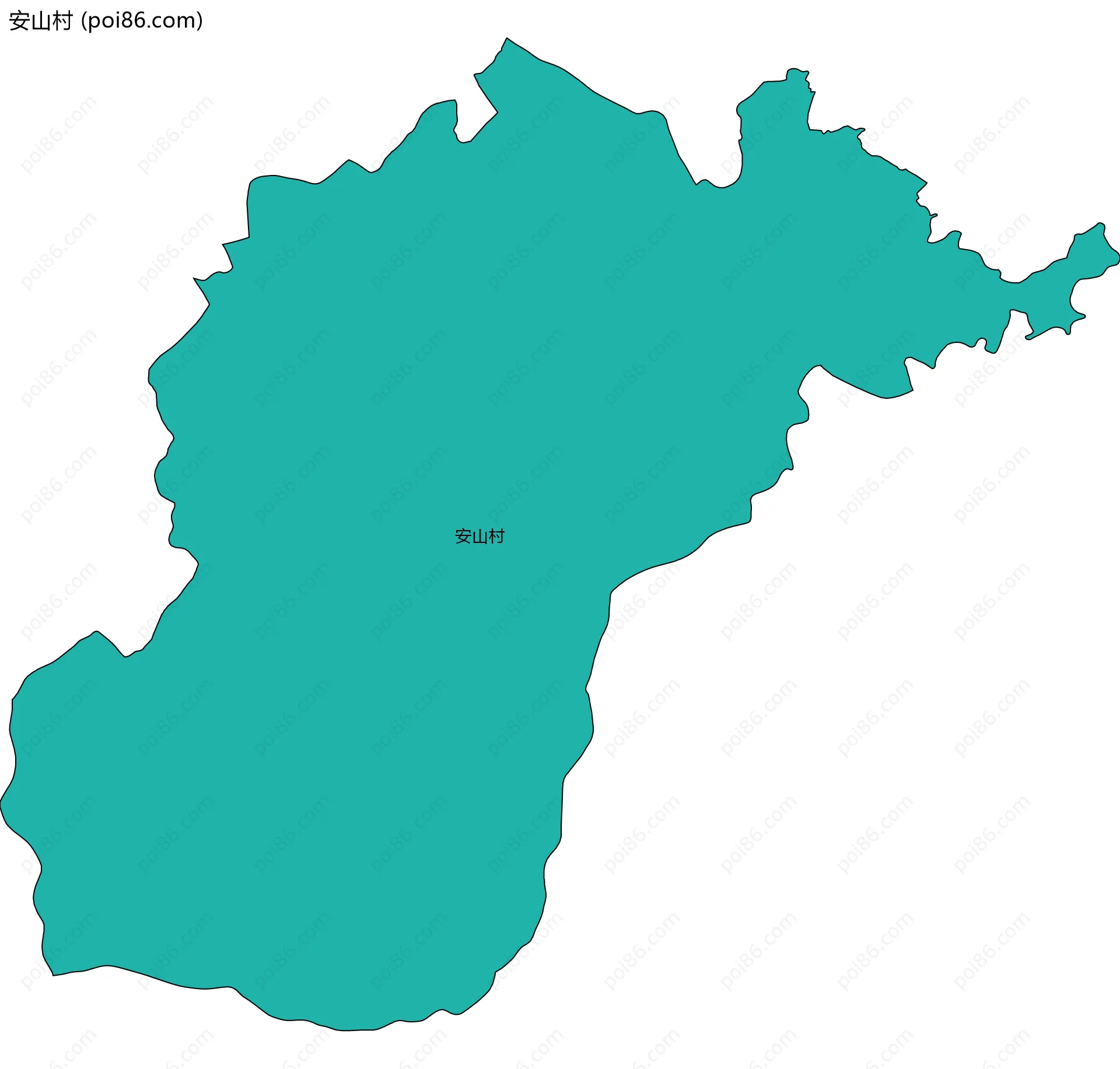 安山村边界地图