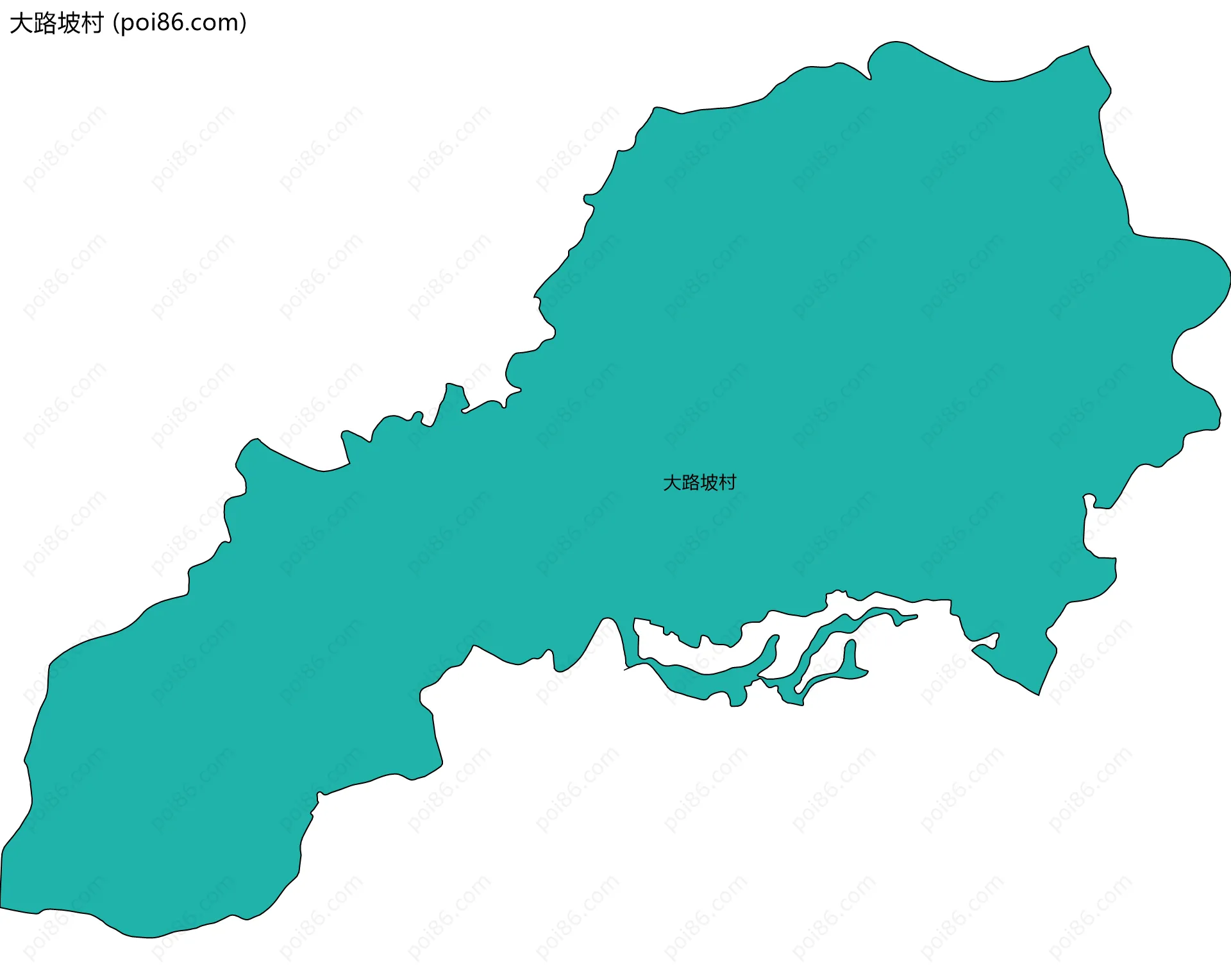 大路坡村边界地图