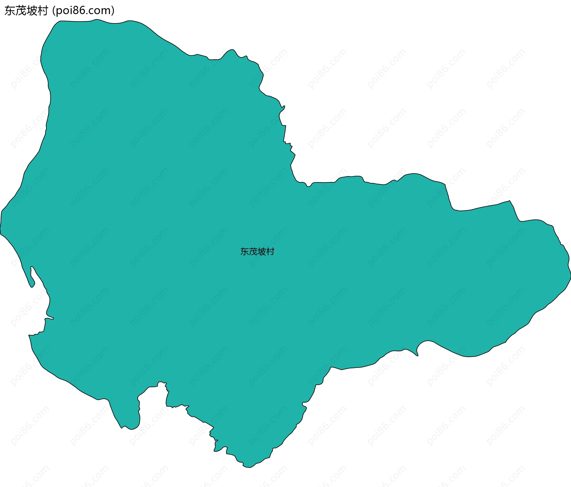 东茂坡村边界地图