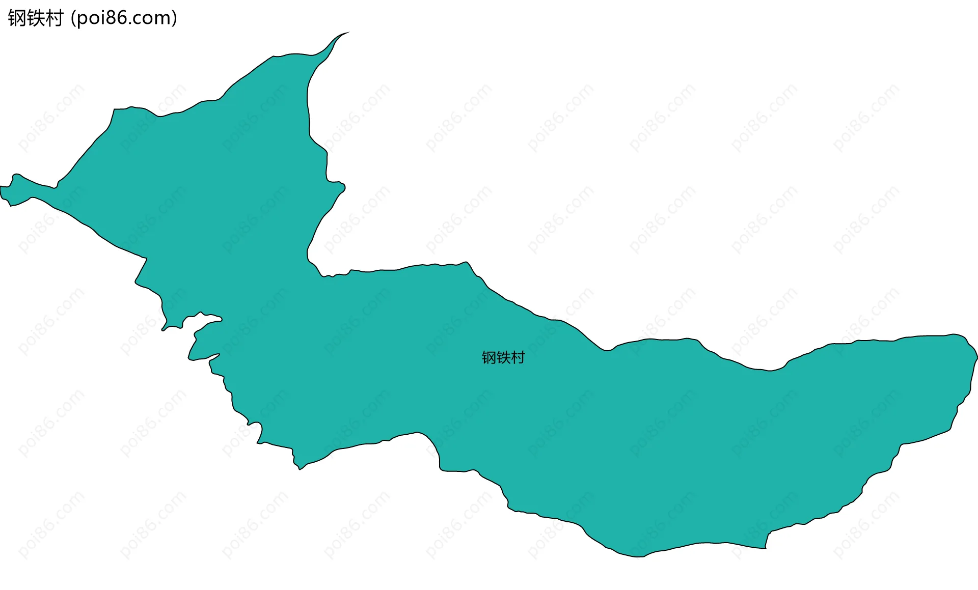 钢铁村边界地图