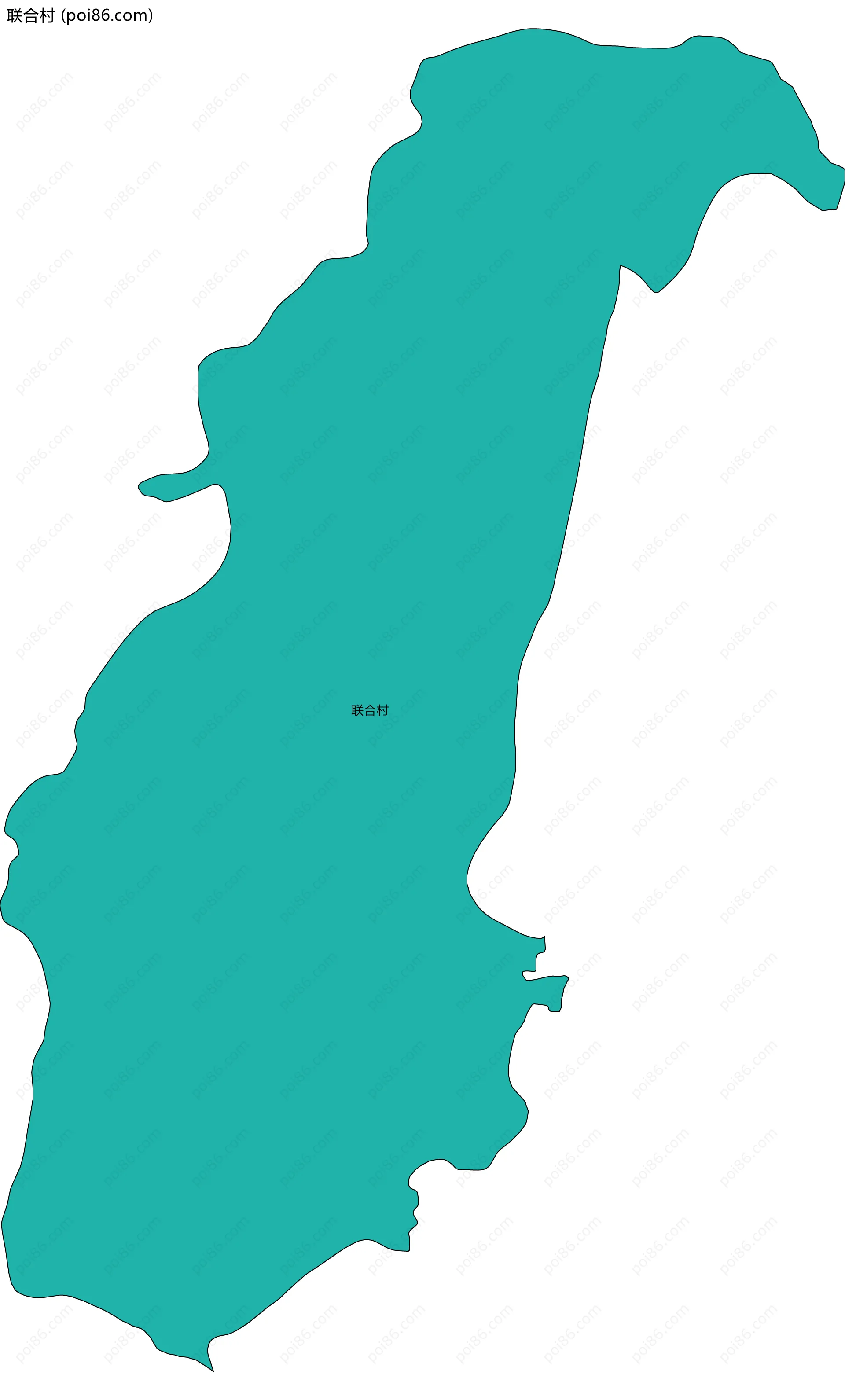 联合村边界地图