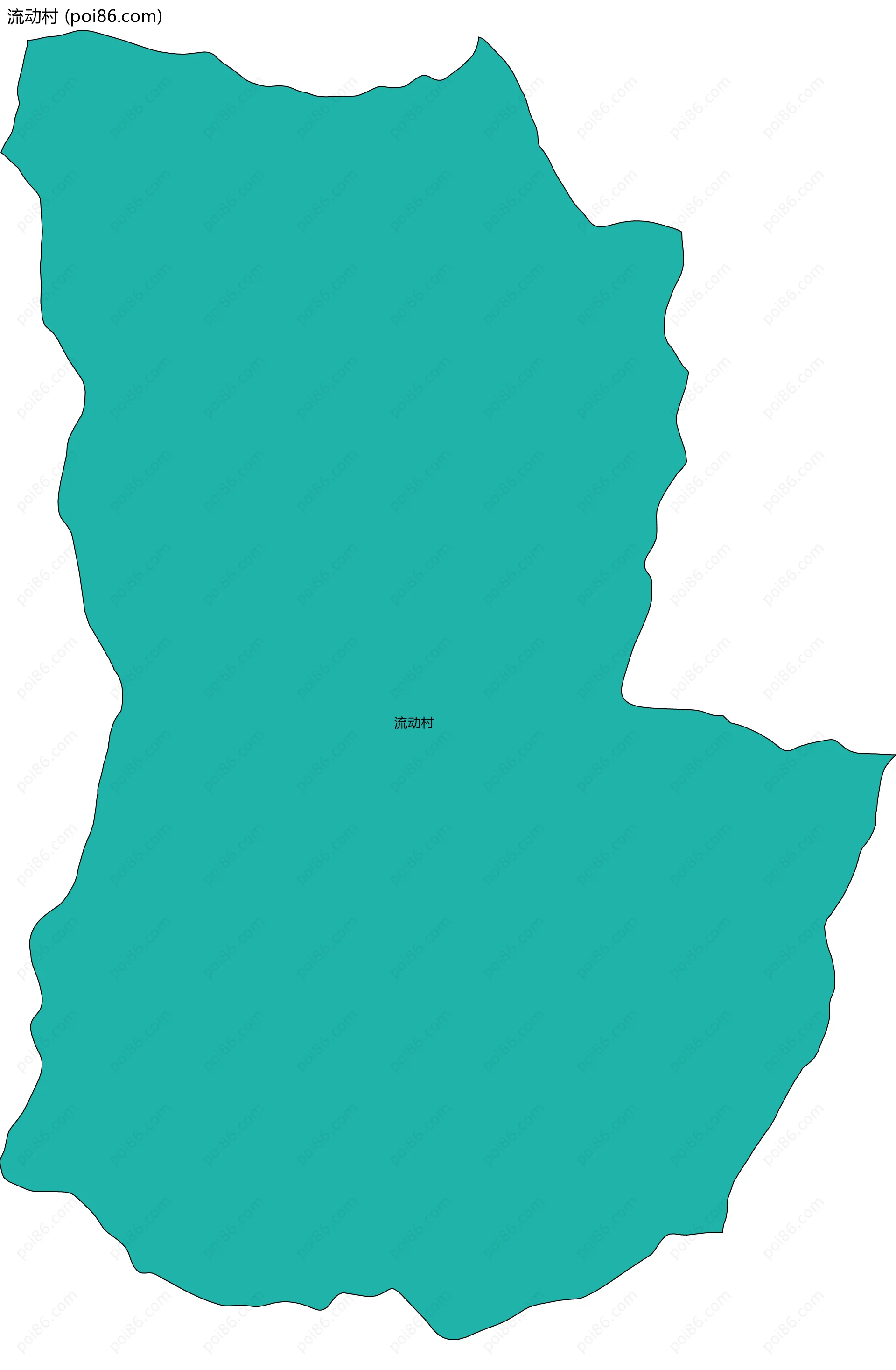 流动村边界地图