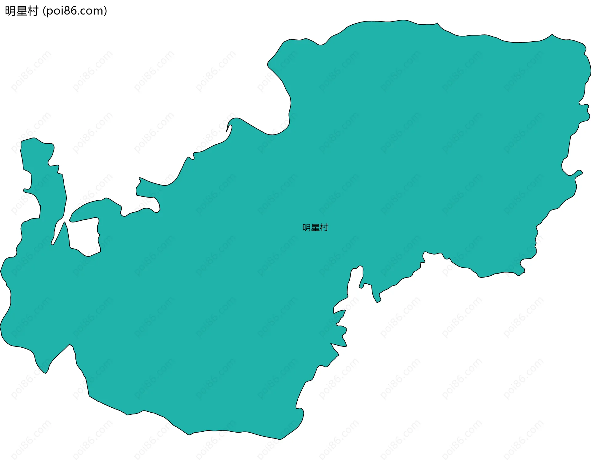 明星村边界地图