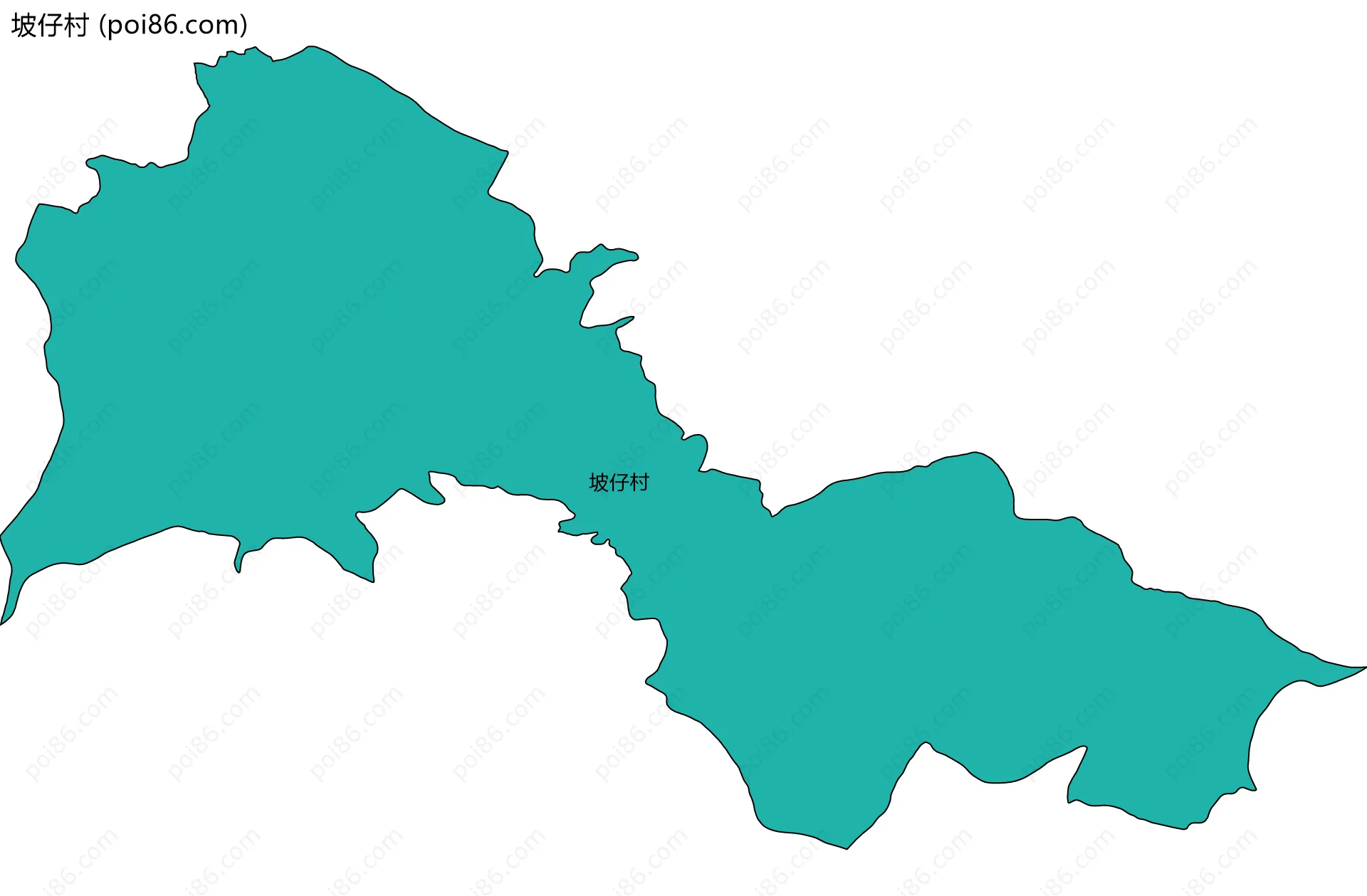 坡仔村边界地图