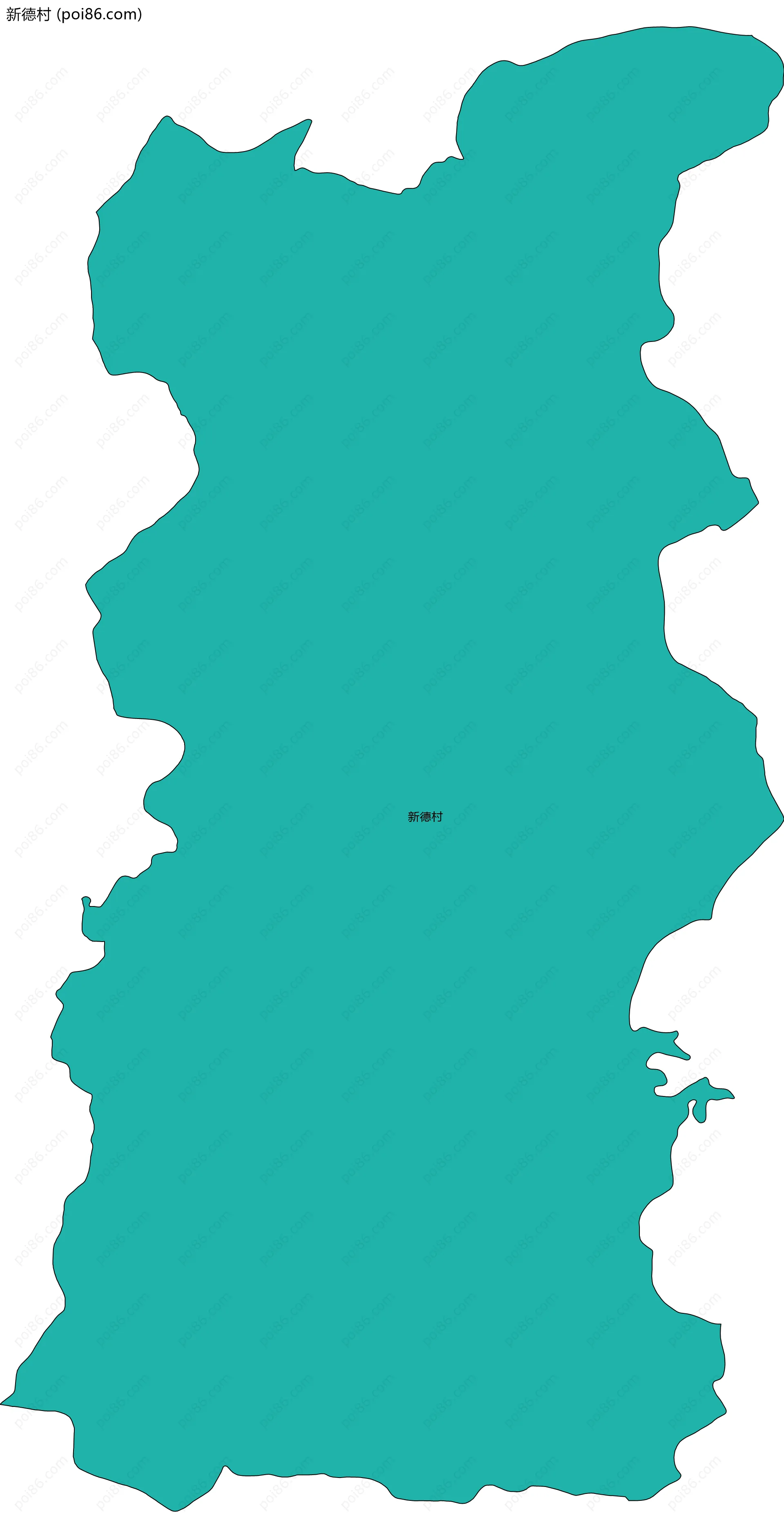 新德村边界地图