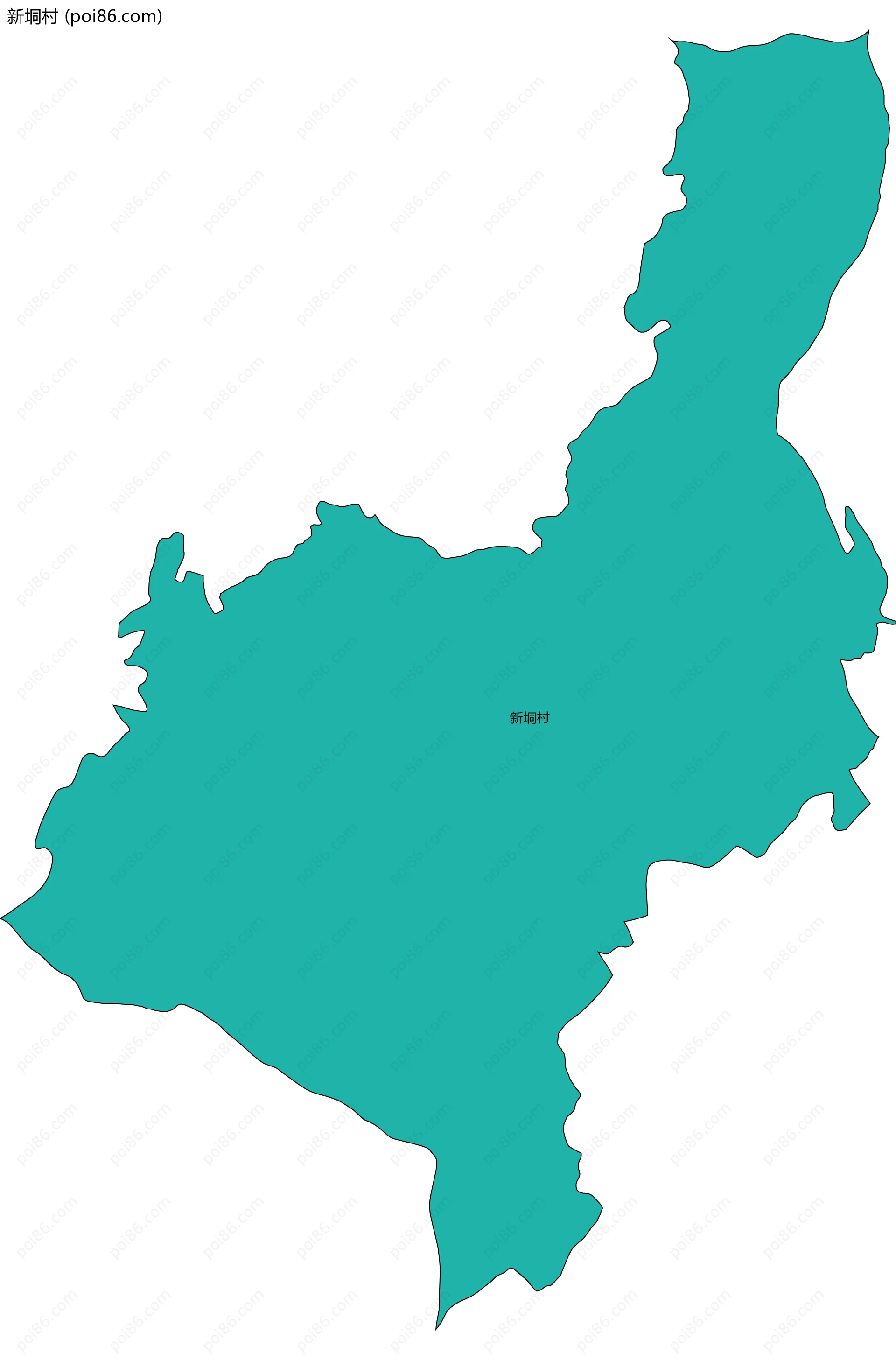 新垌村边界地图