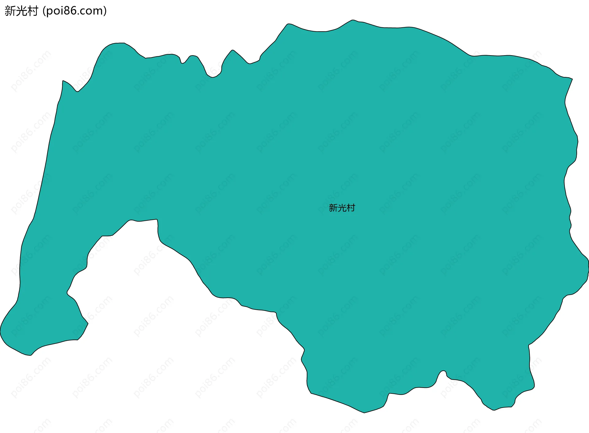 新光村边界地图