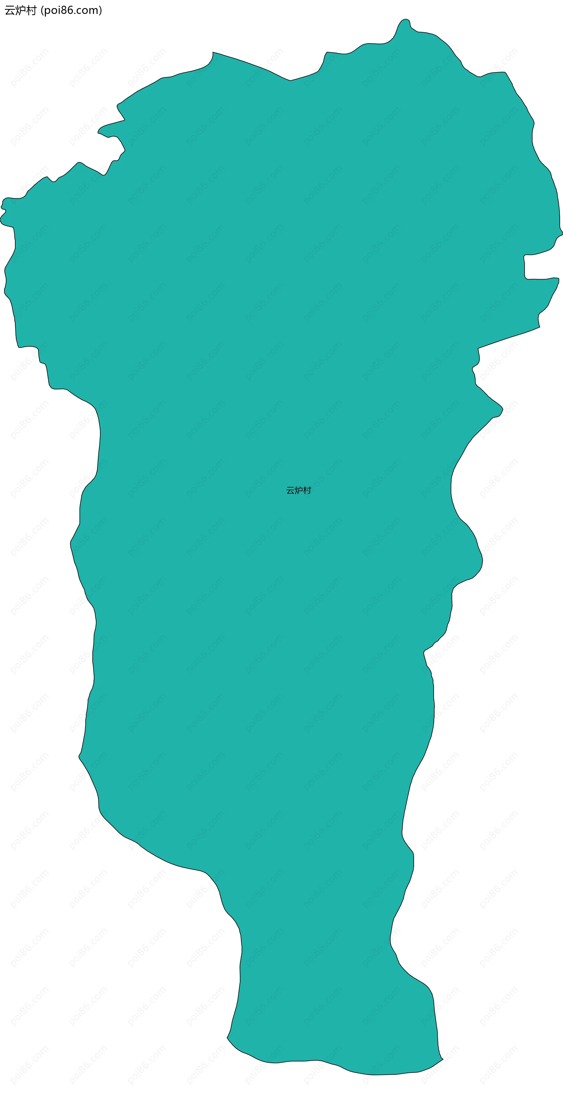 云炉村边界地图