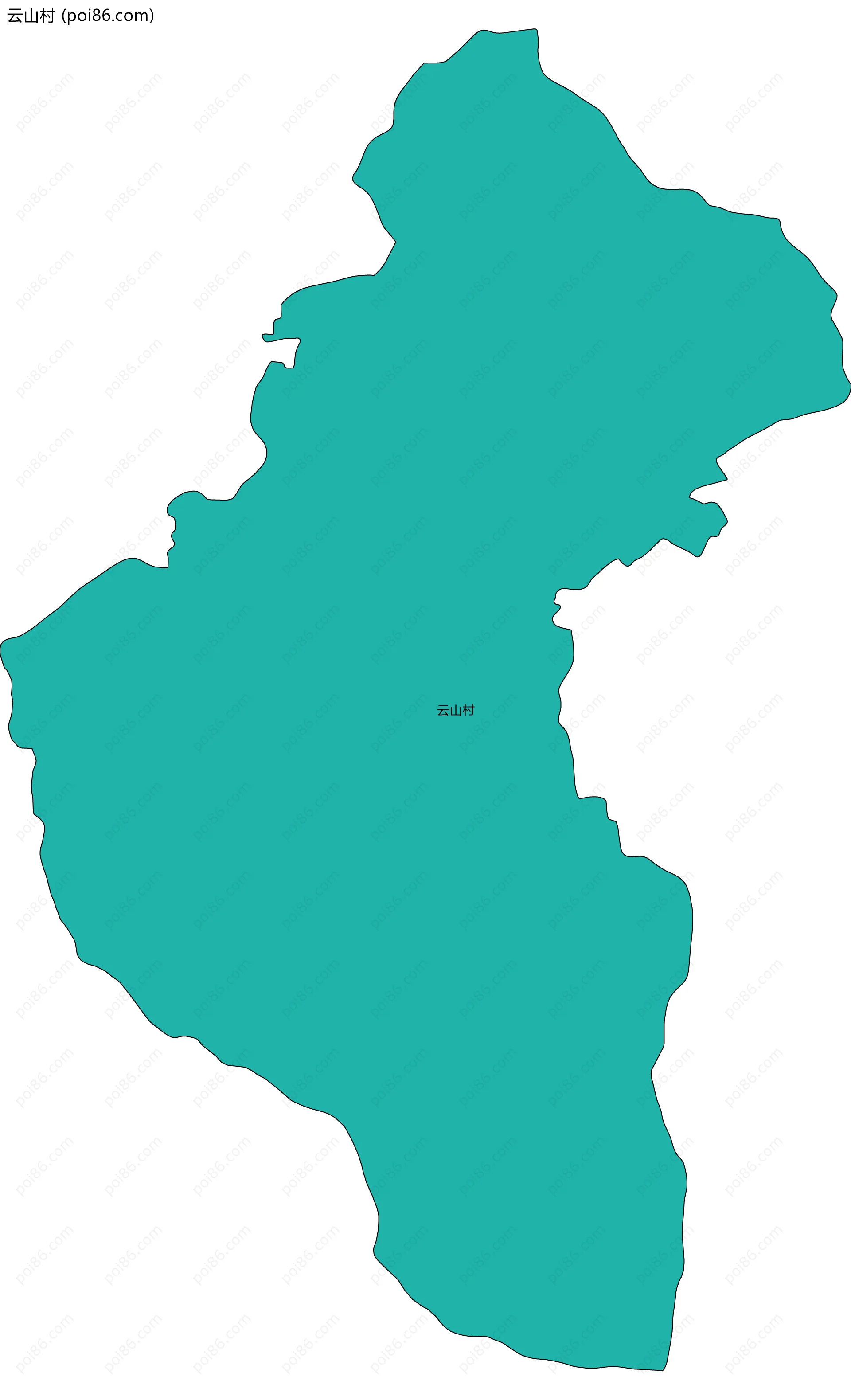 云山村边界地图