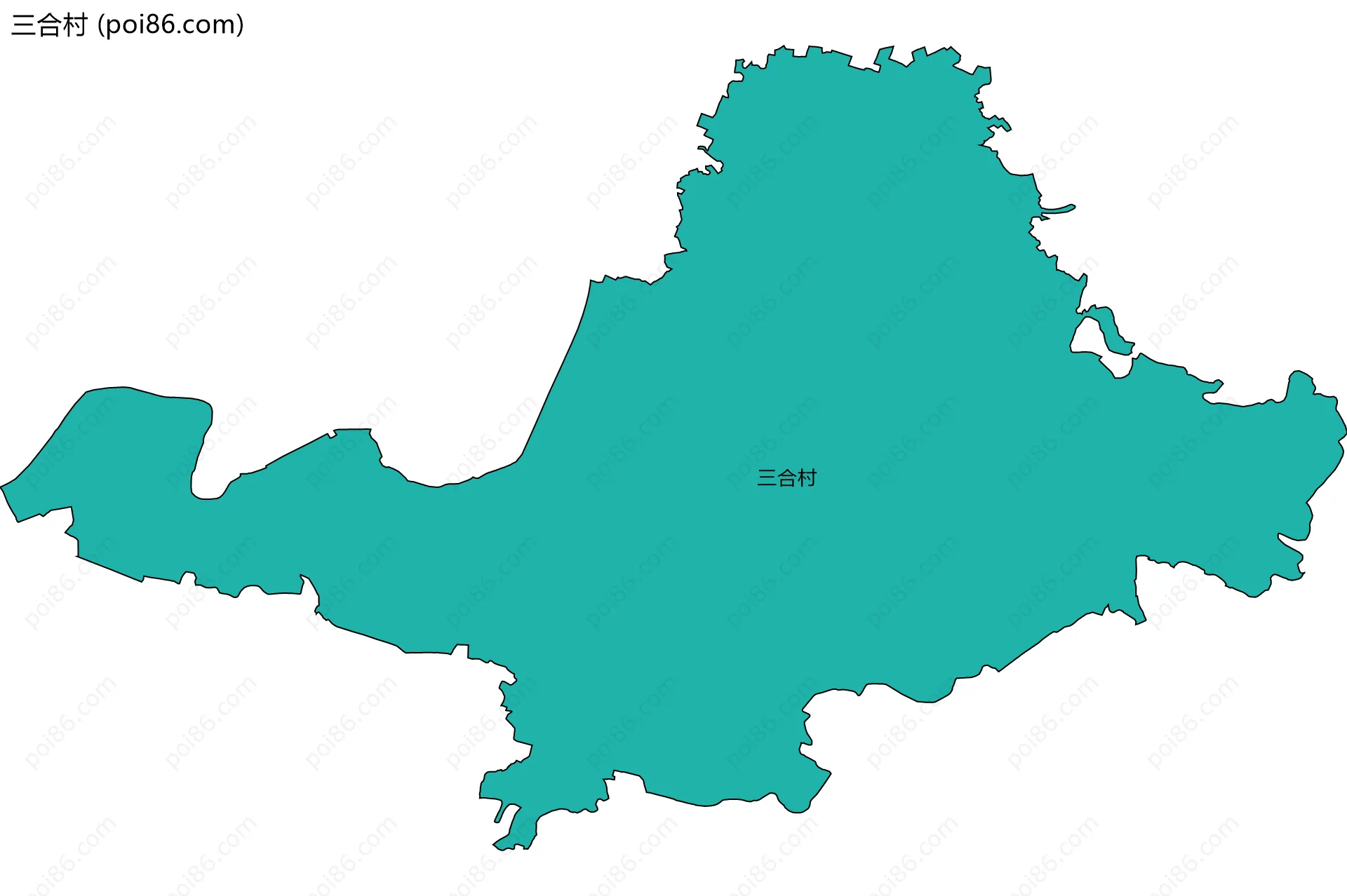 三合村边界地图