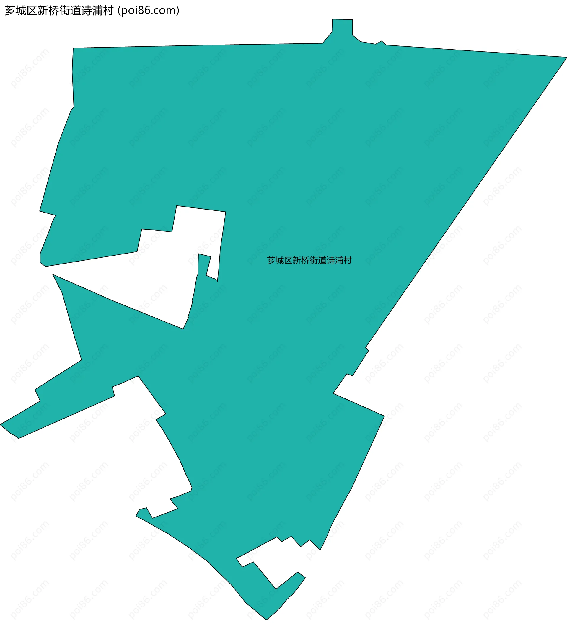 芗城区新桥街道诗浦村边界地图