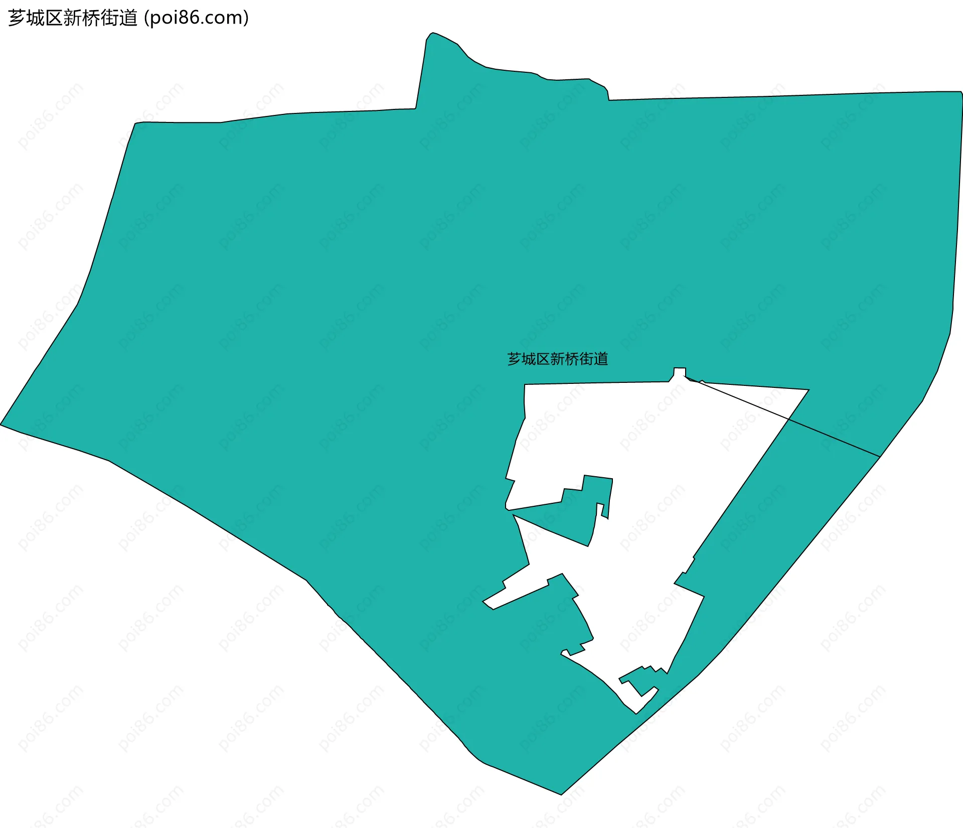 芗城区新桥街道边界地图