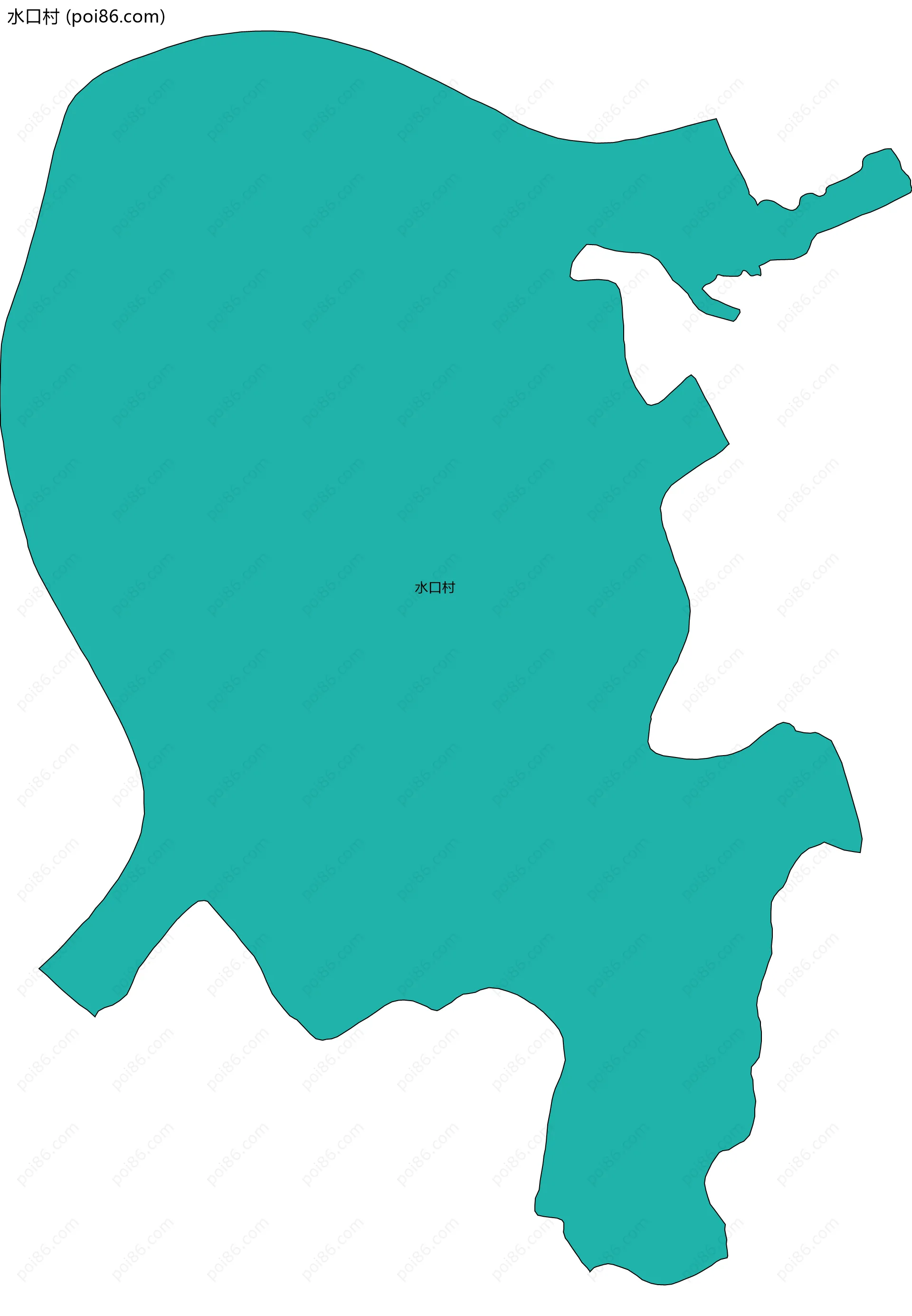 水口村边界地图