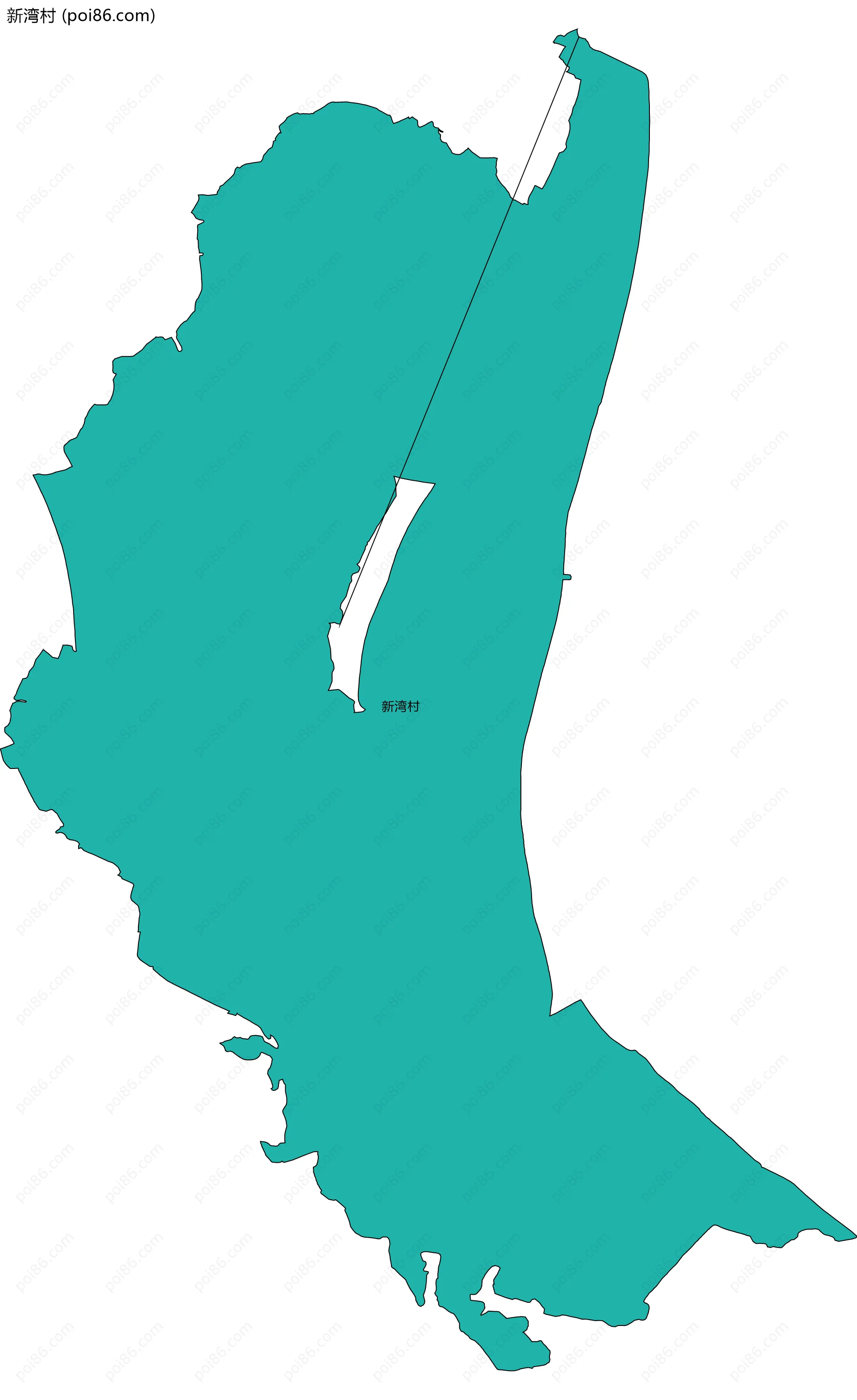 新湾村边界地图