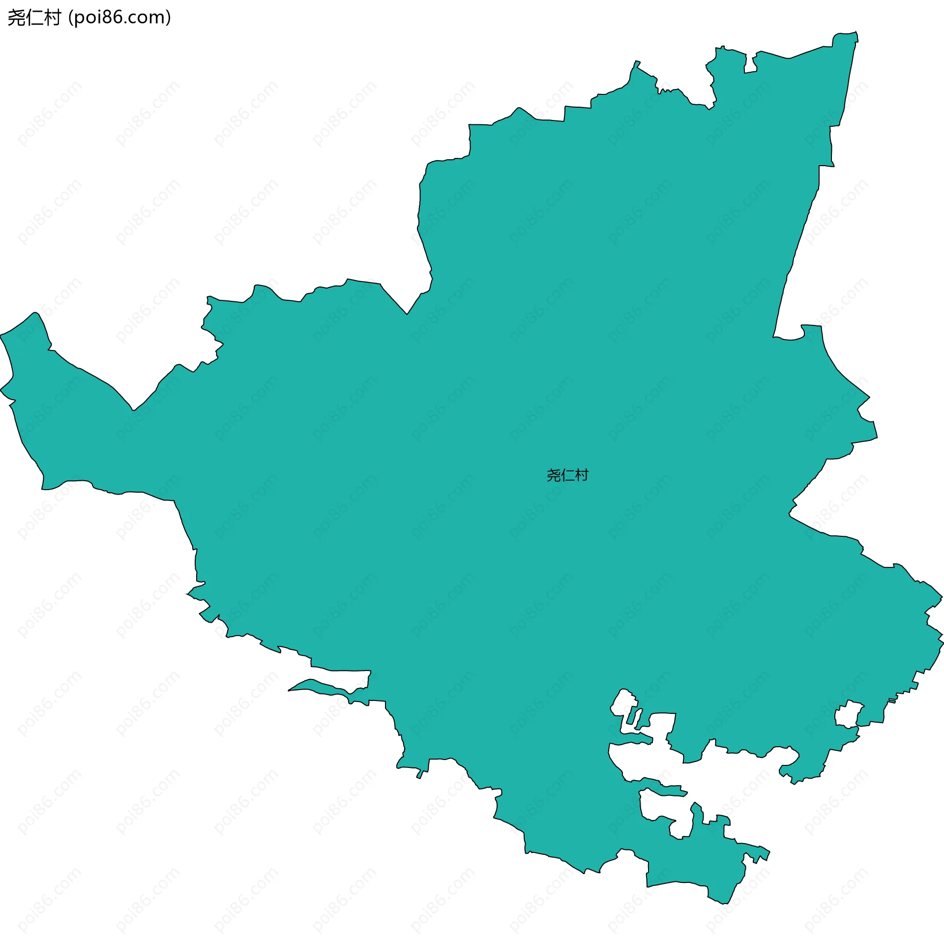 尧仁村边界地图