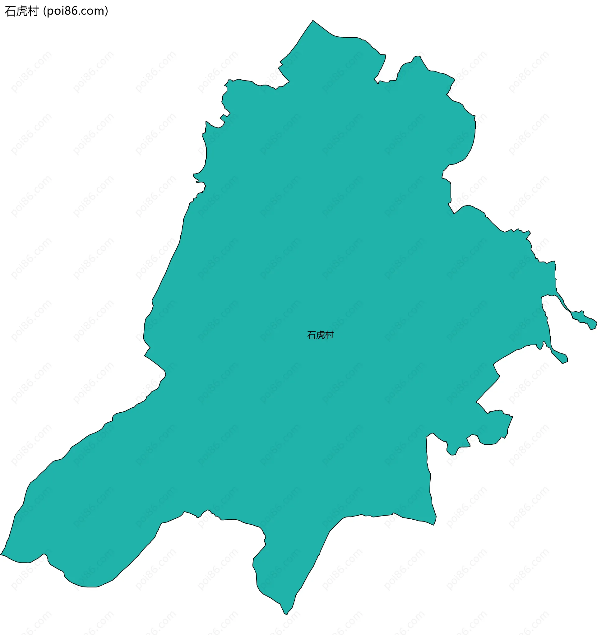 石虎村边界地图