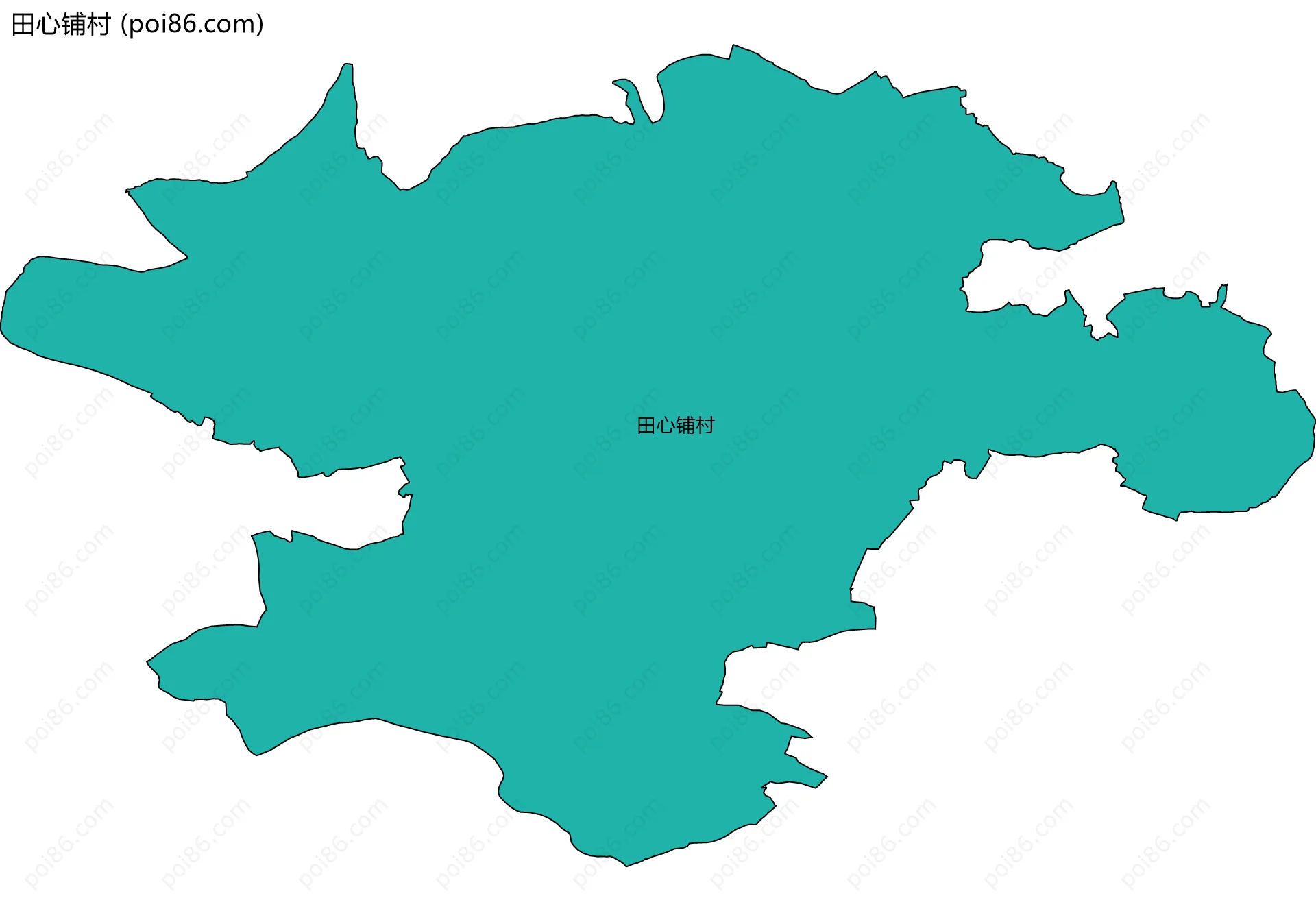田心铺村边界地图