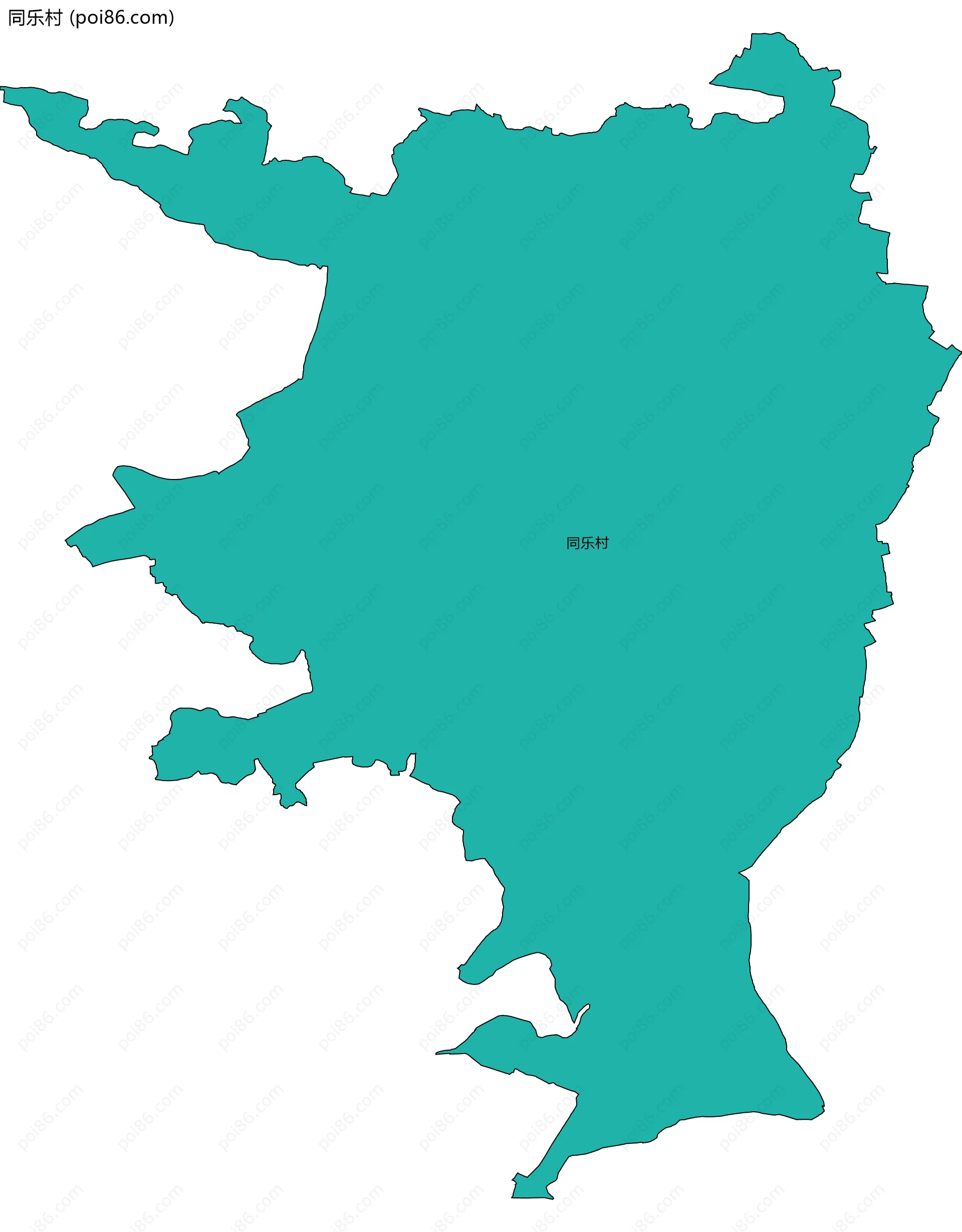 同乐村边界地图