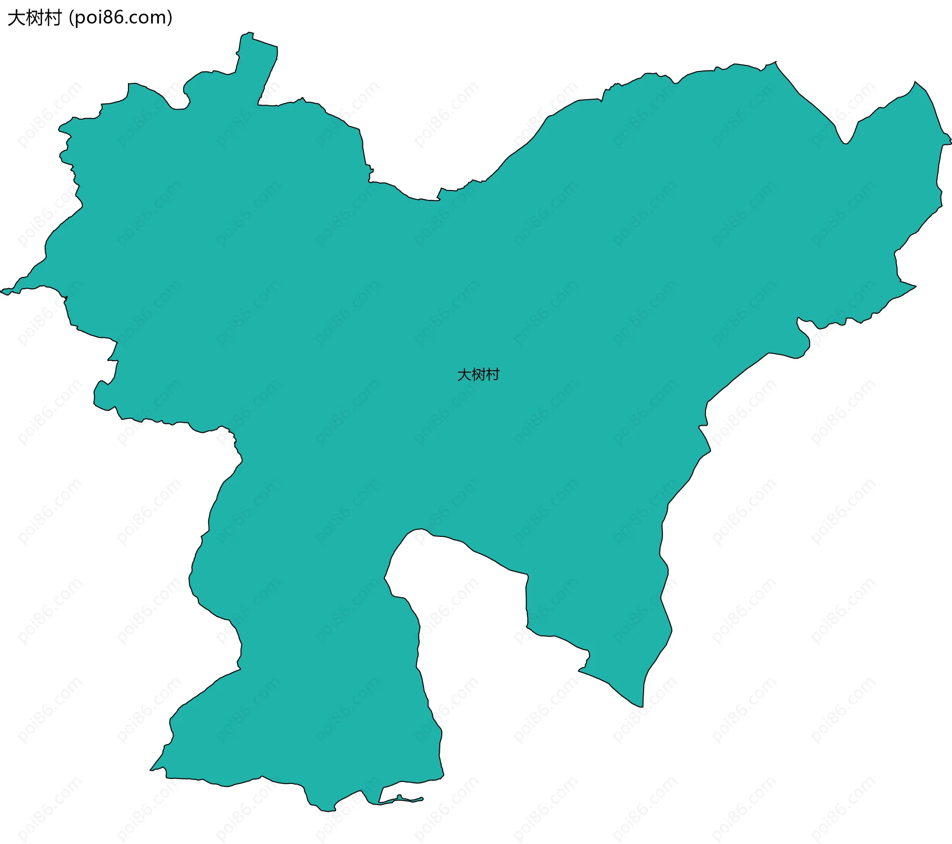 大树村边界地图