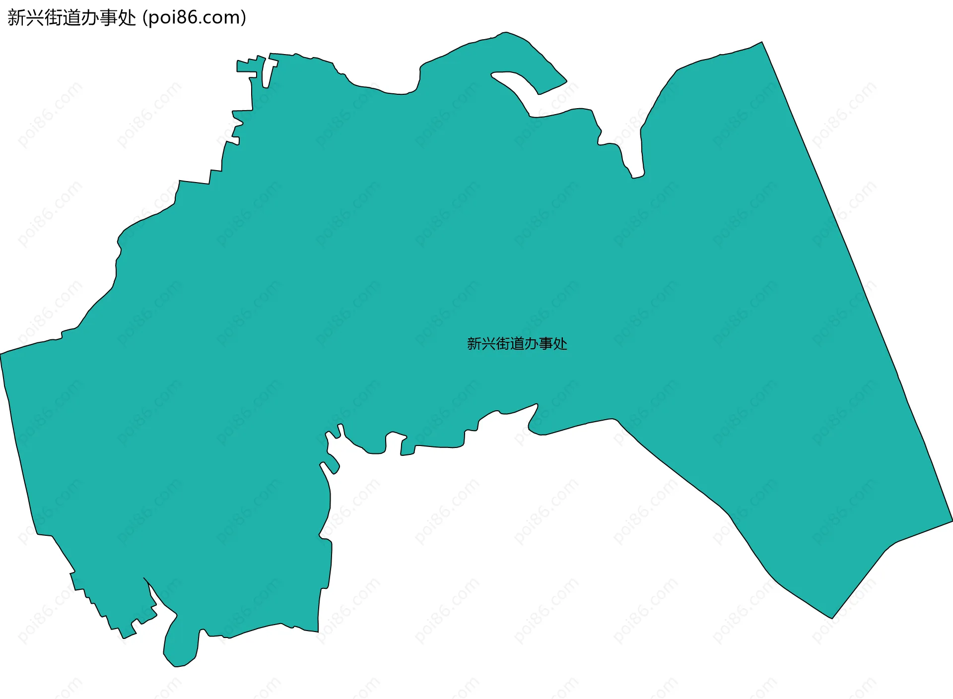 新兴街道办事处边界地图