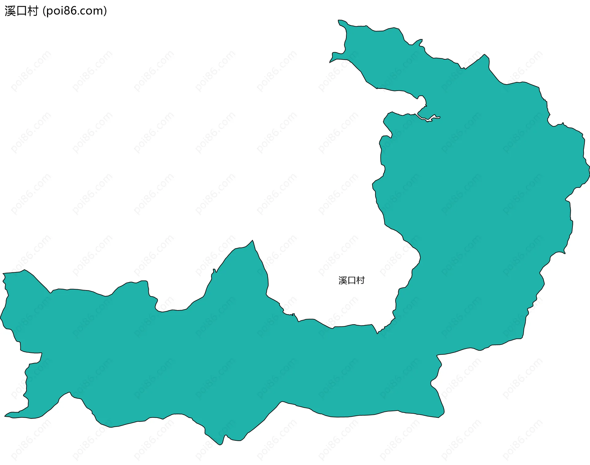 溪口村边界地图