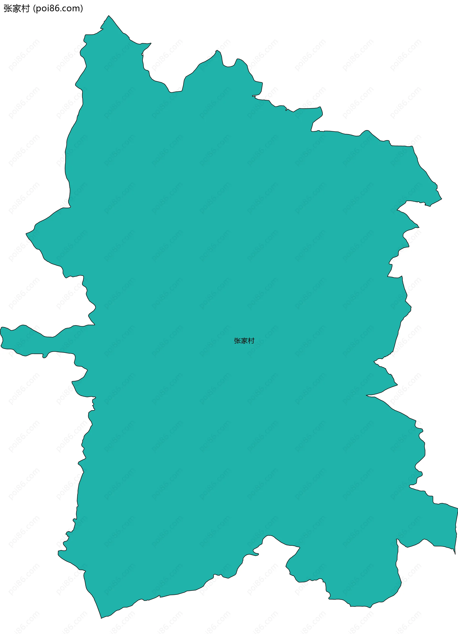张家村边界地图