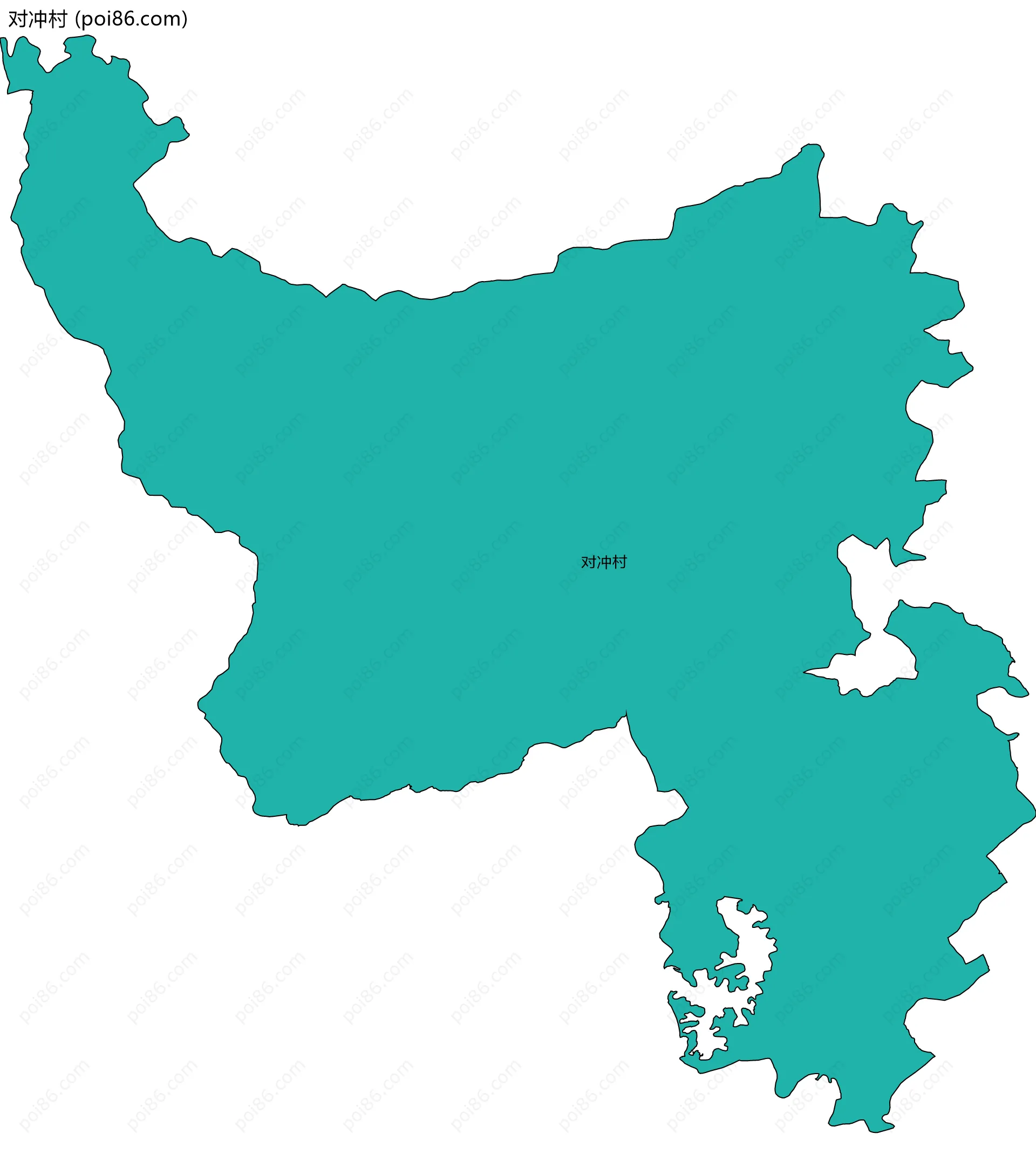 对冲村边界地图