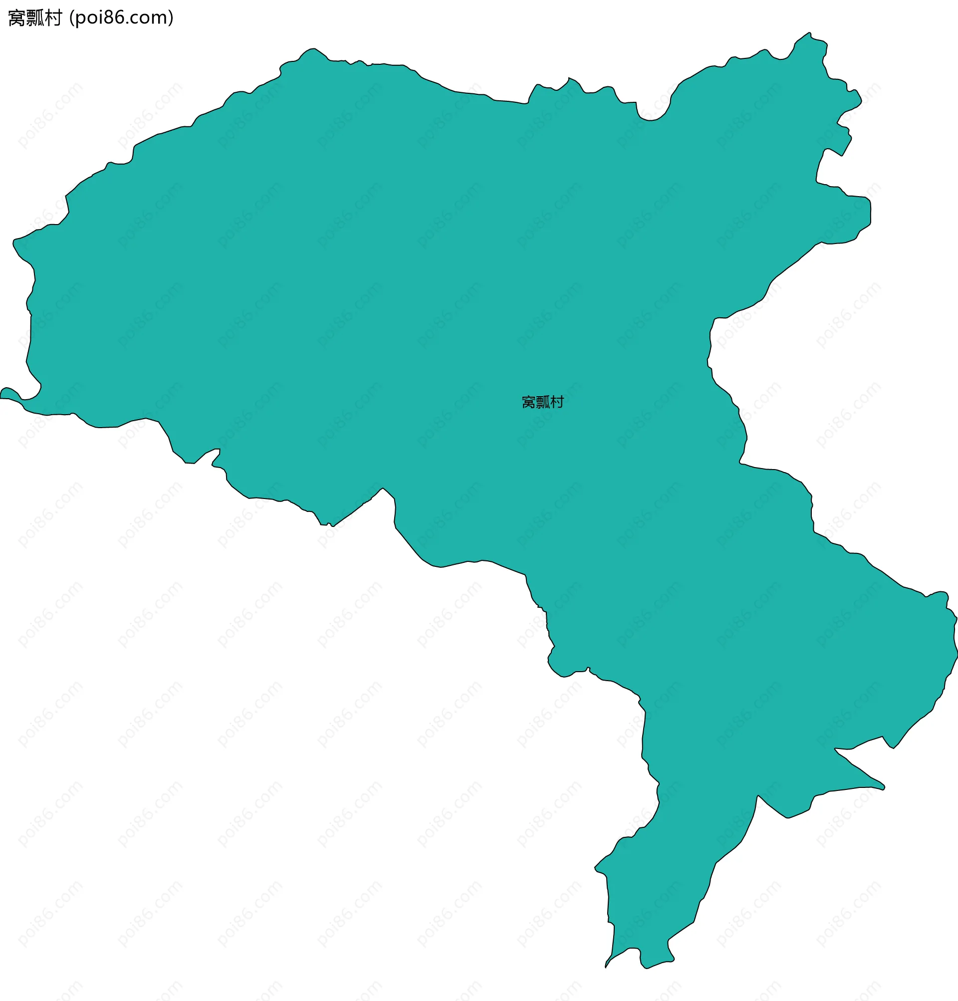 窝瓢村边界地图