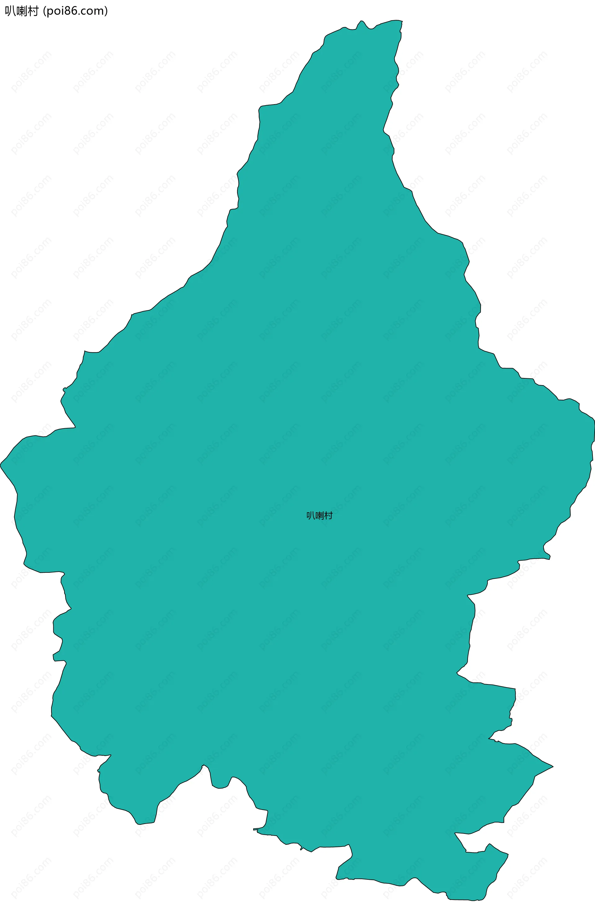 叭喇村边界地图