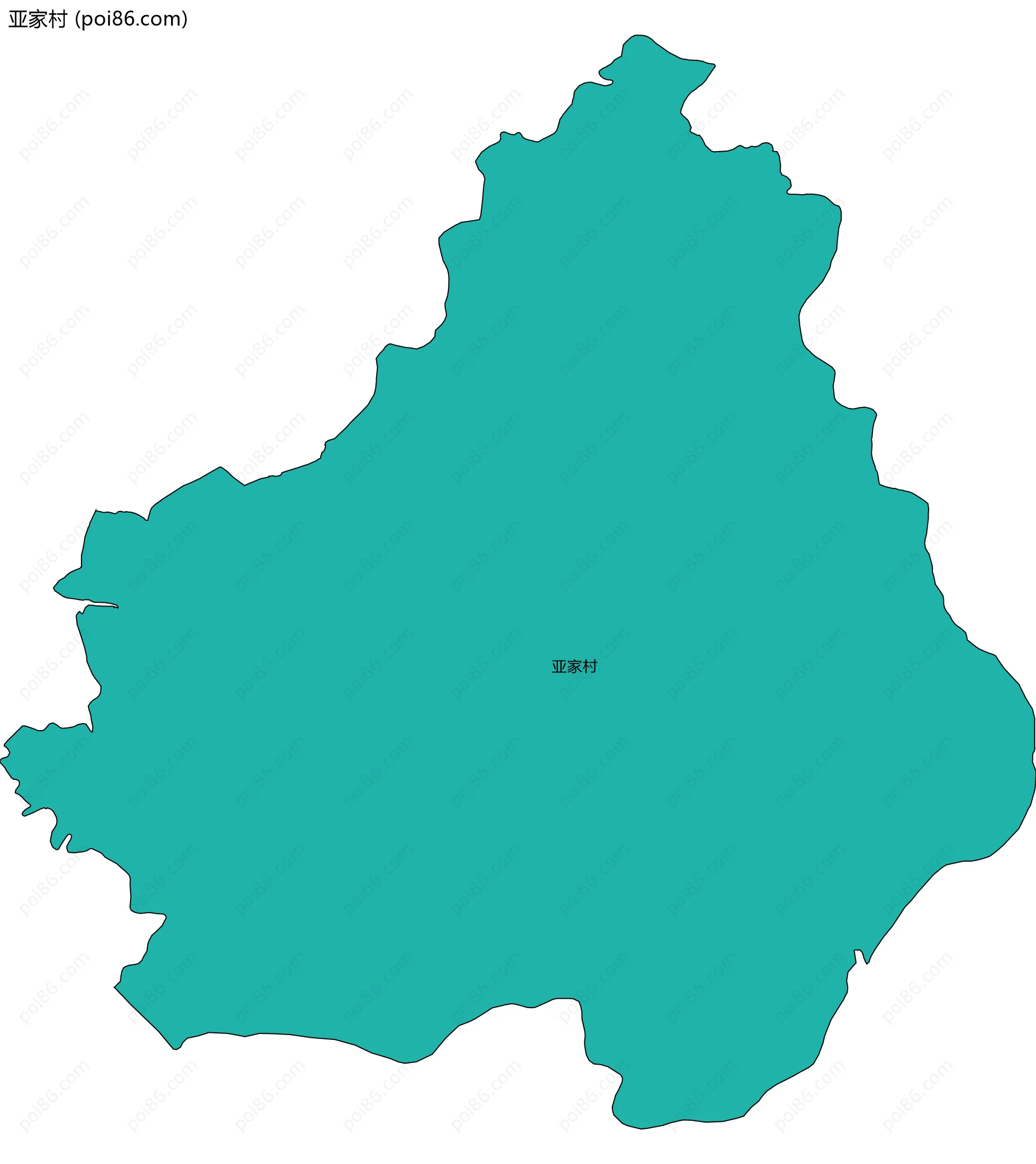亚家村边界地图