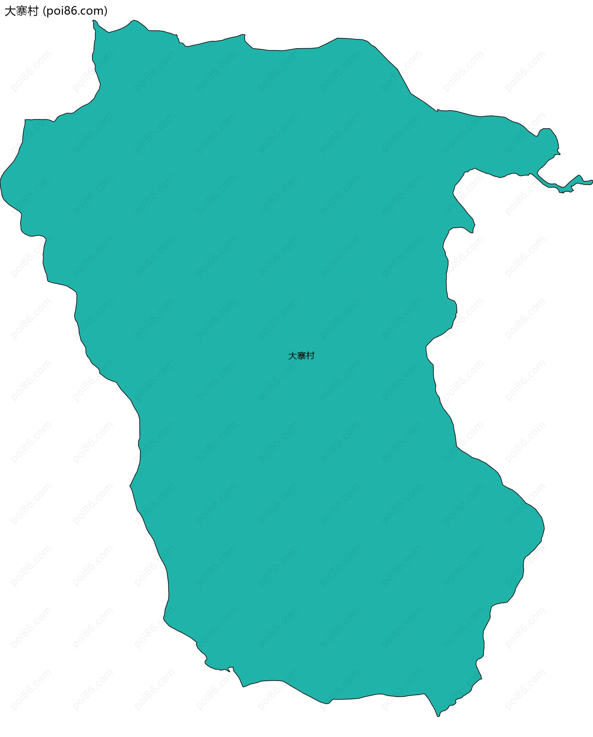 大寨村边界地图