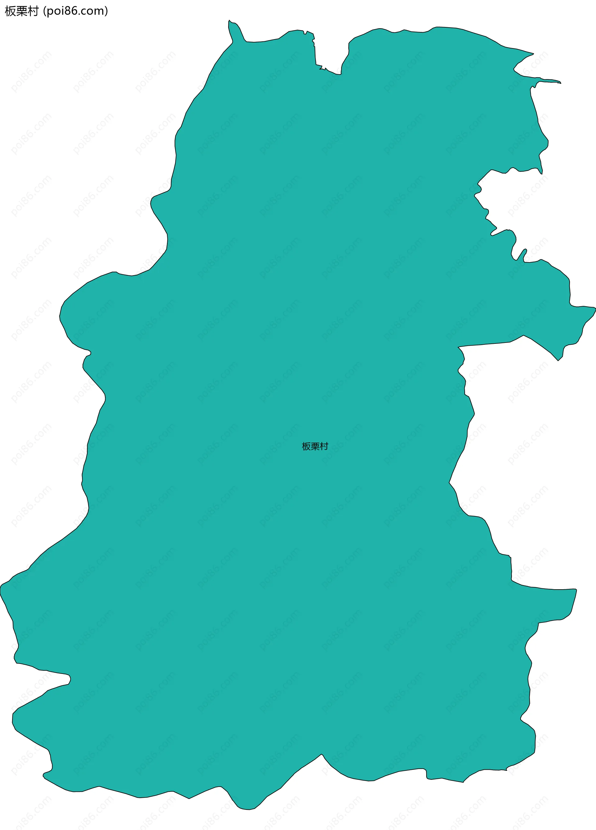 板栗村边界地图