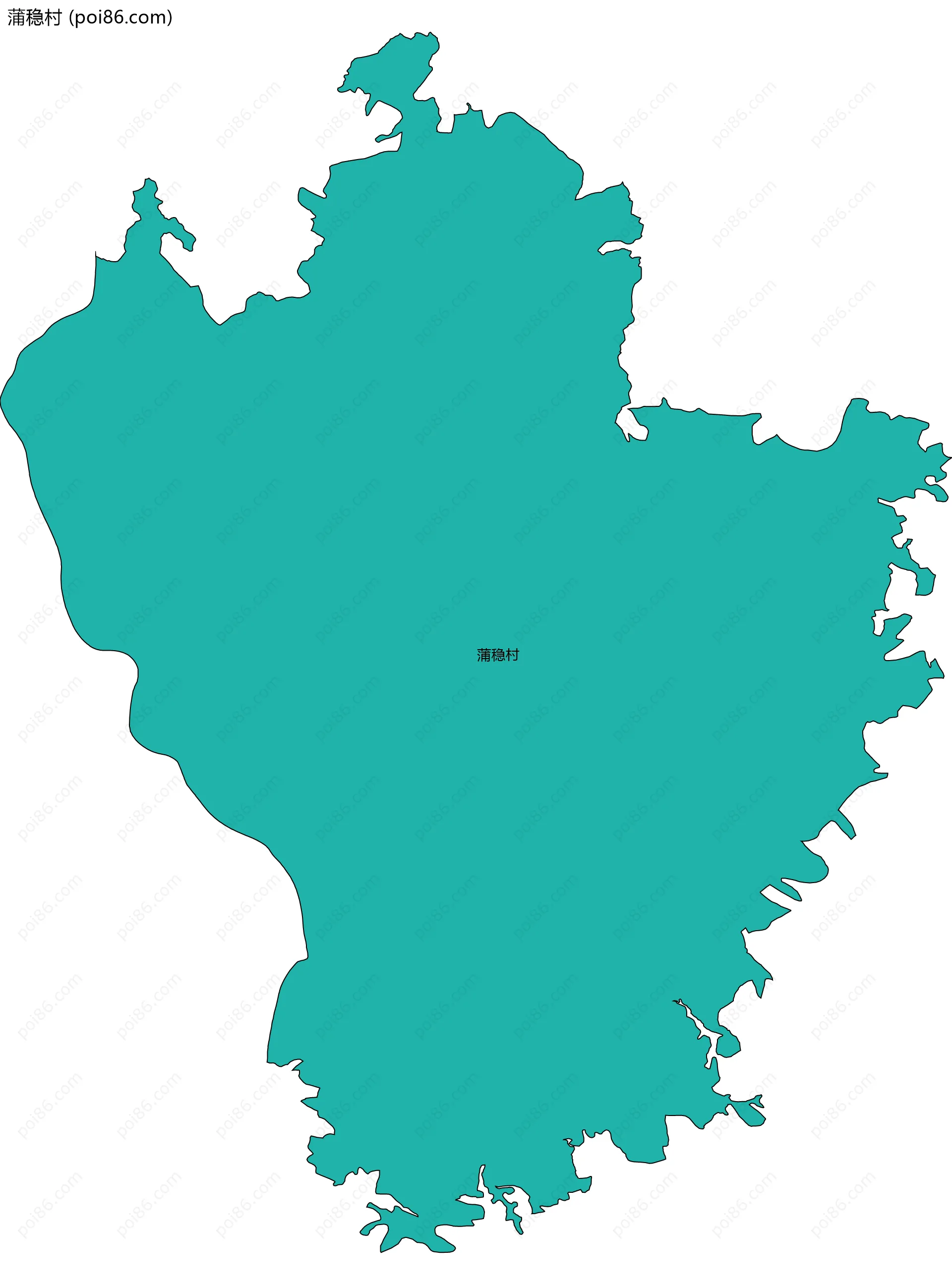 蒲稳村边界地图